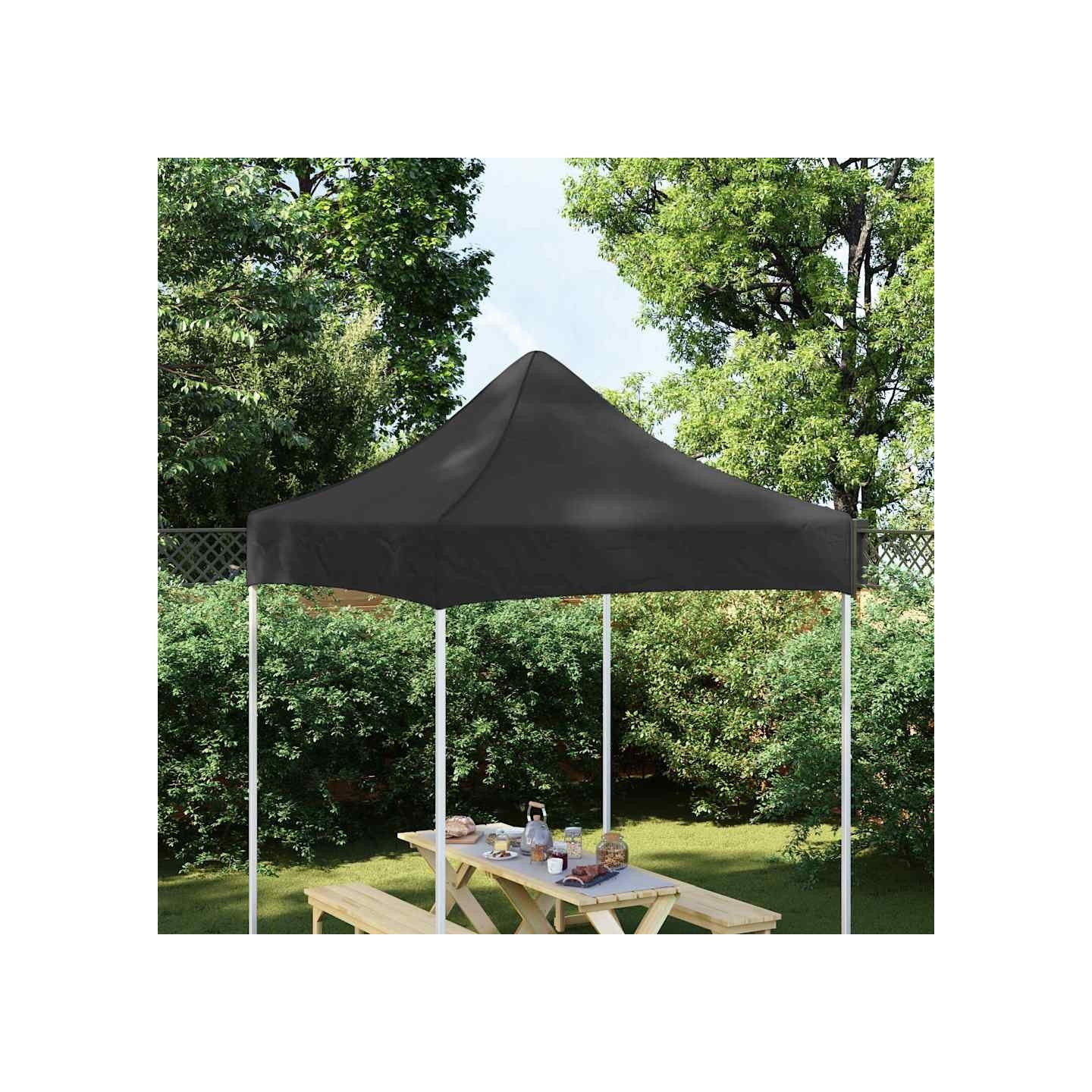 Toit de tente de réception 2x2 m Noir 270 g/m²