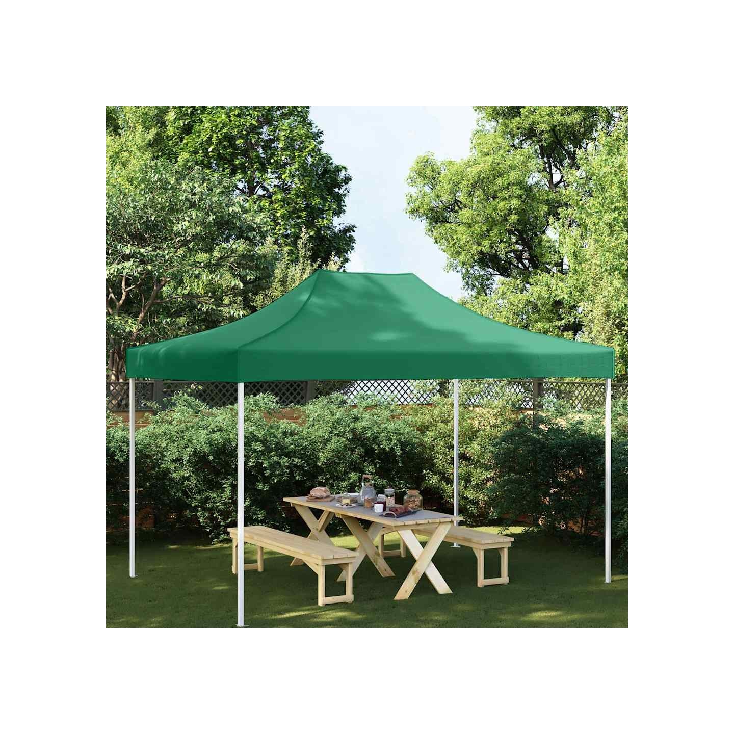 Toit de tente de réception 4,5x3 m Vert 270 g/m²