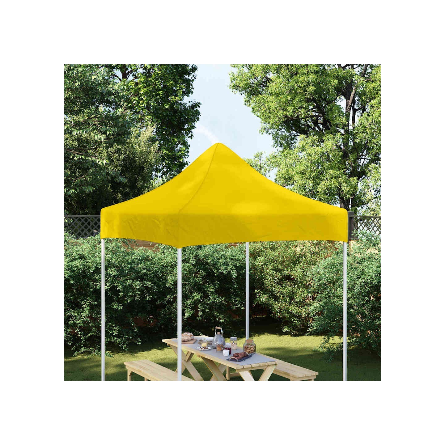 Toit de tente de réception 2x2 m Jaune 270 g/m²