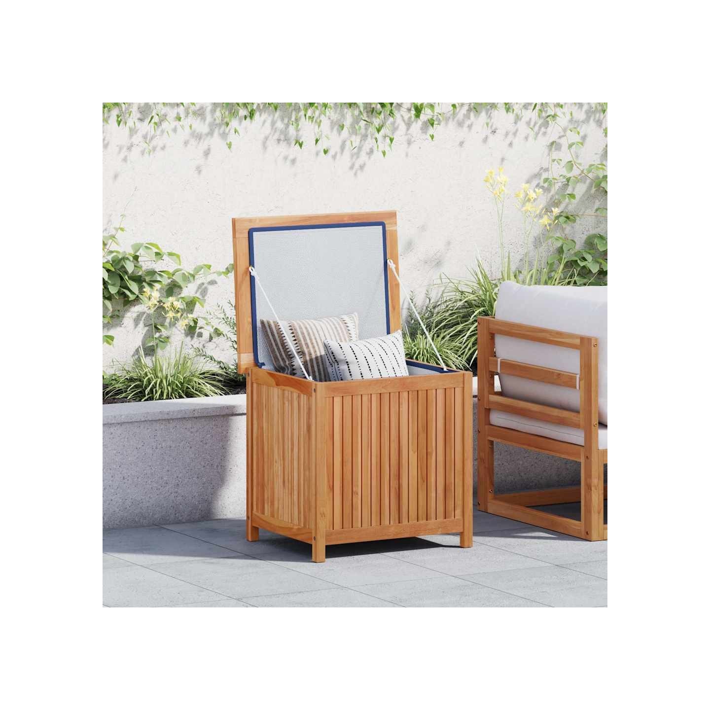 Boîte de rangement de jardin 60x50x58 cm Bois de teck solide