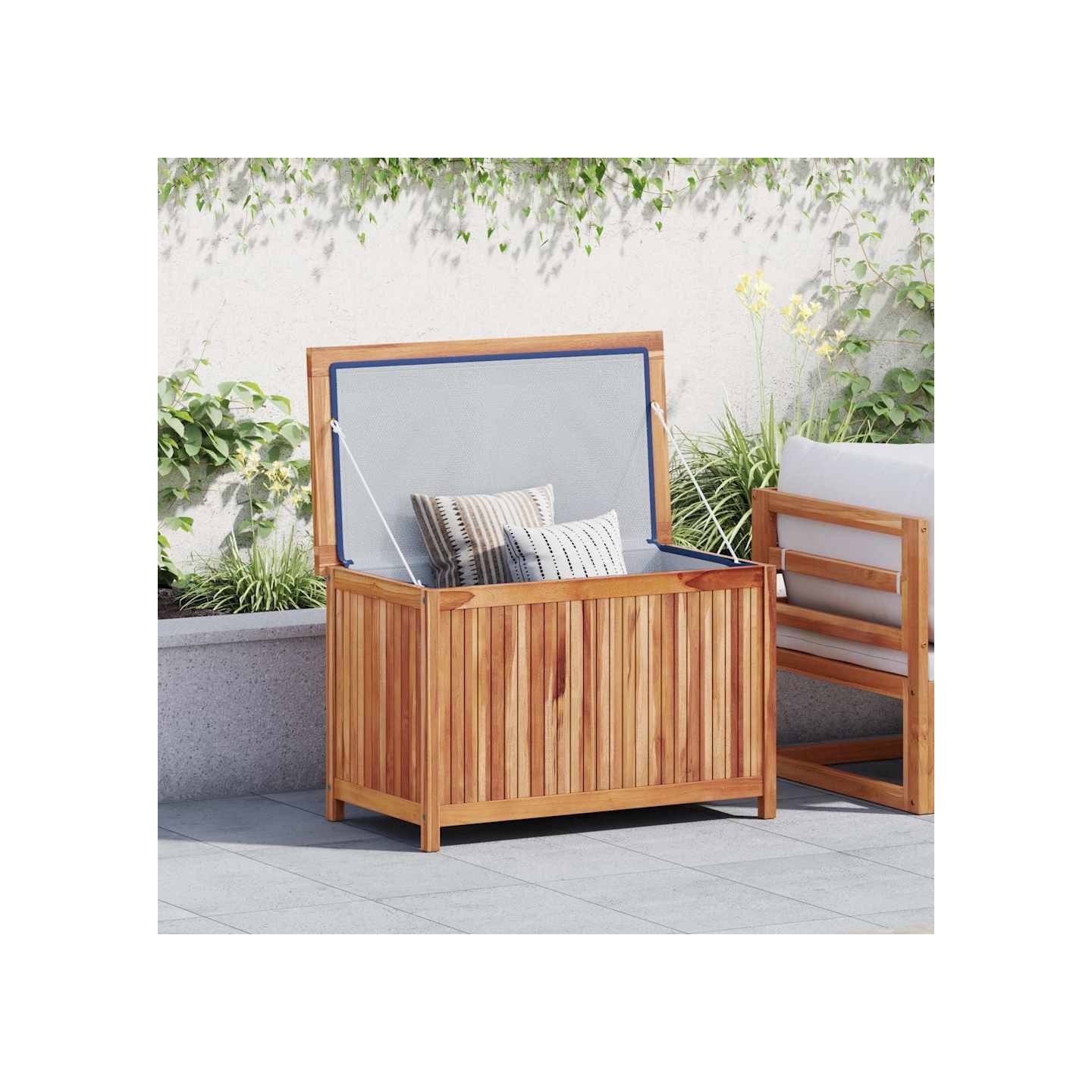 Boîte de rangement de jardin 90x50x58 cm Bois de teck solide