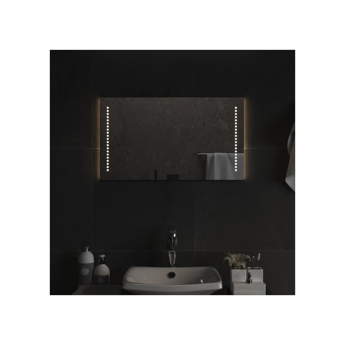 Miroir de salle de bain à LED 40x70 cm
