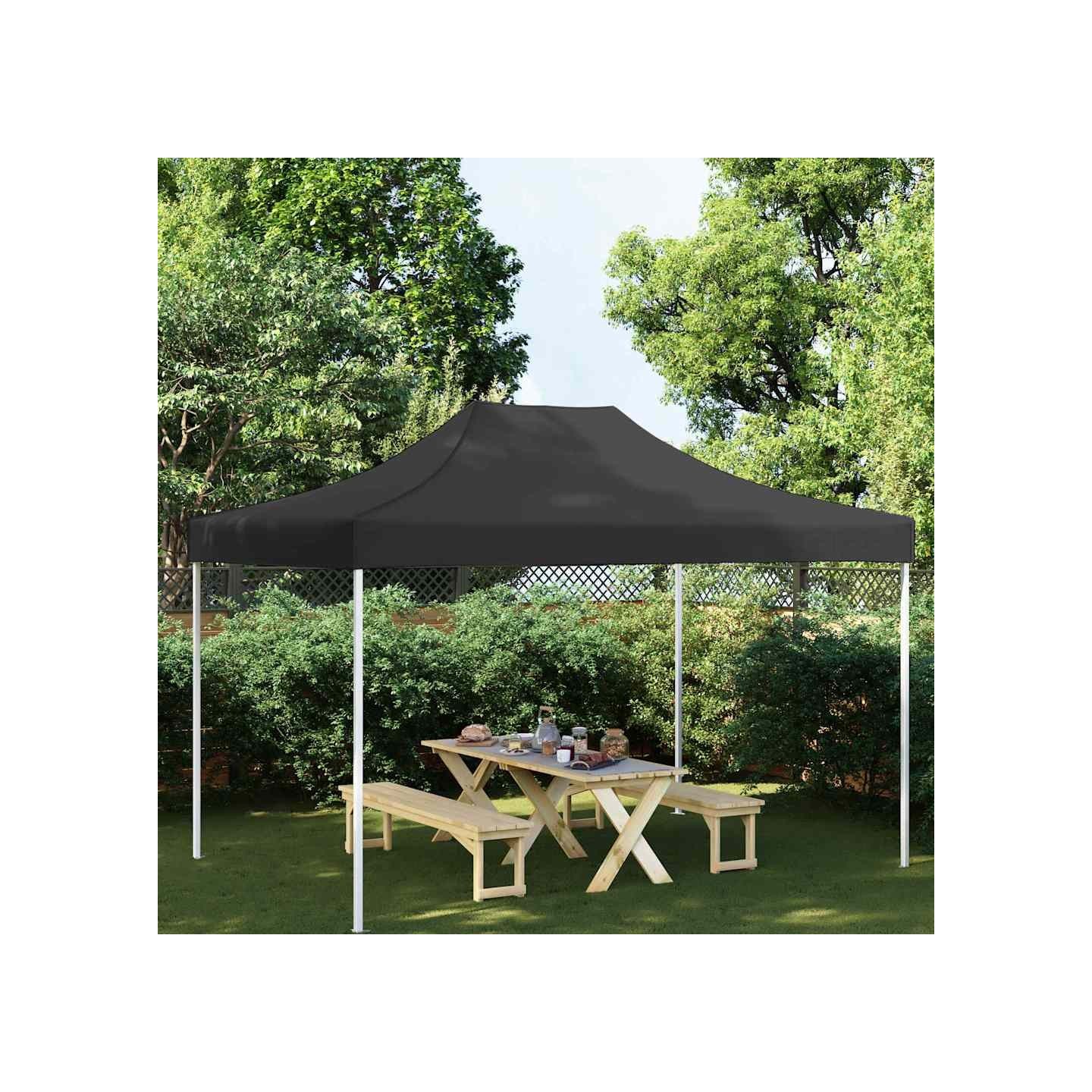 Toit de tente de réception 4,5x3 m Noir 270 g/m²