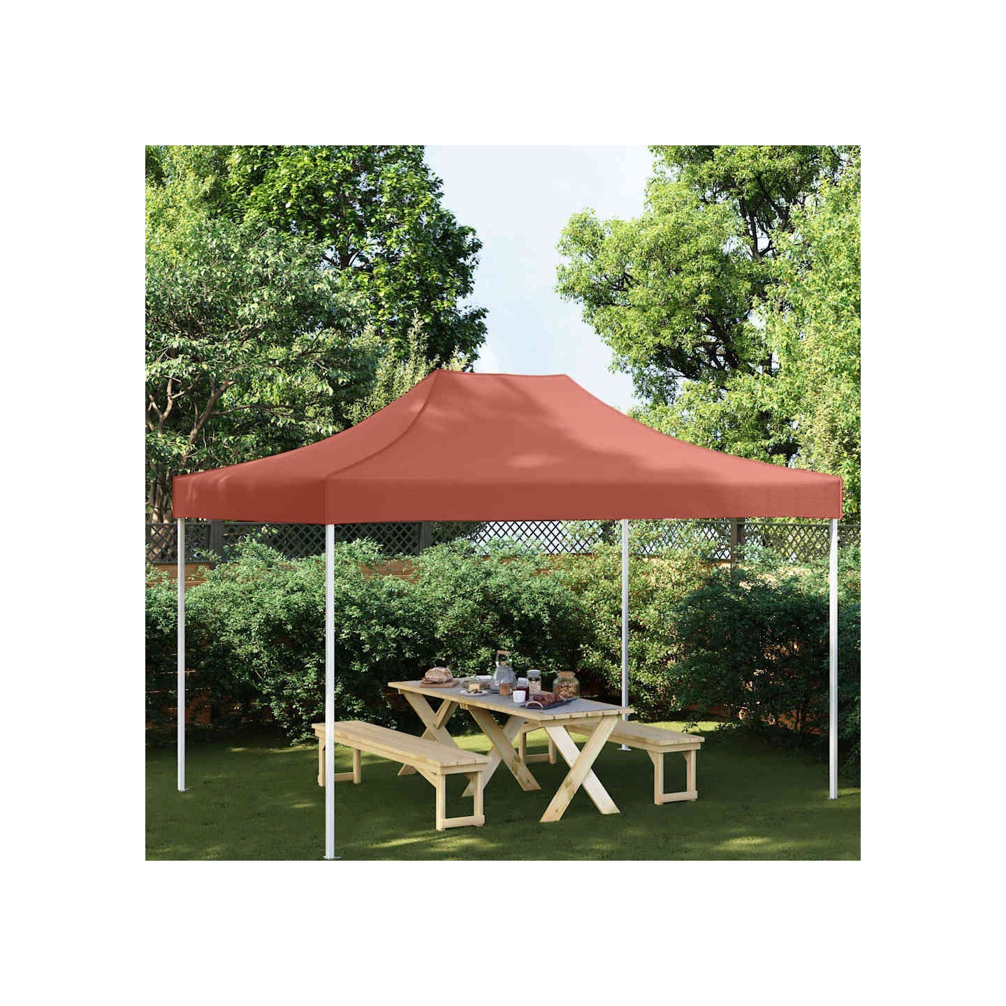 Toit de tente de réception 4x3 m Terre cuite 270 g/m²