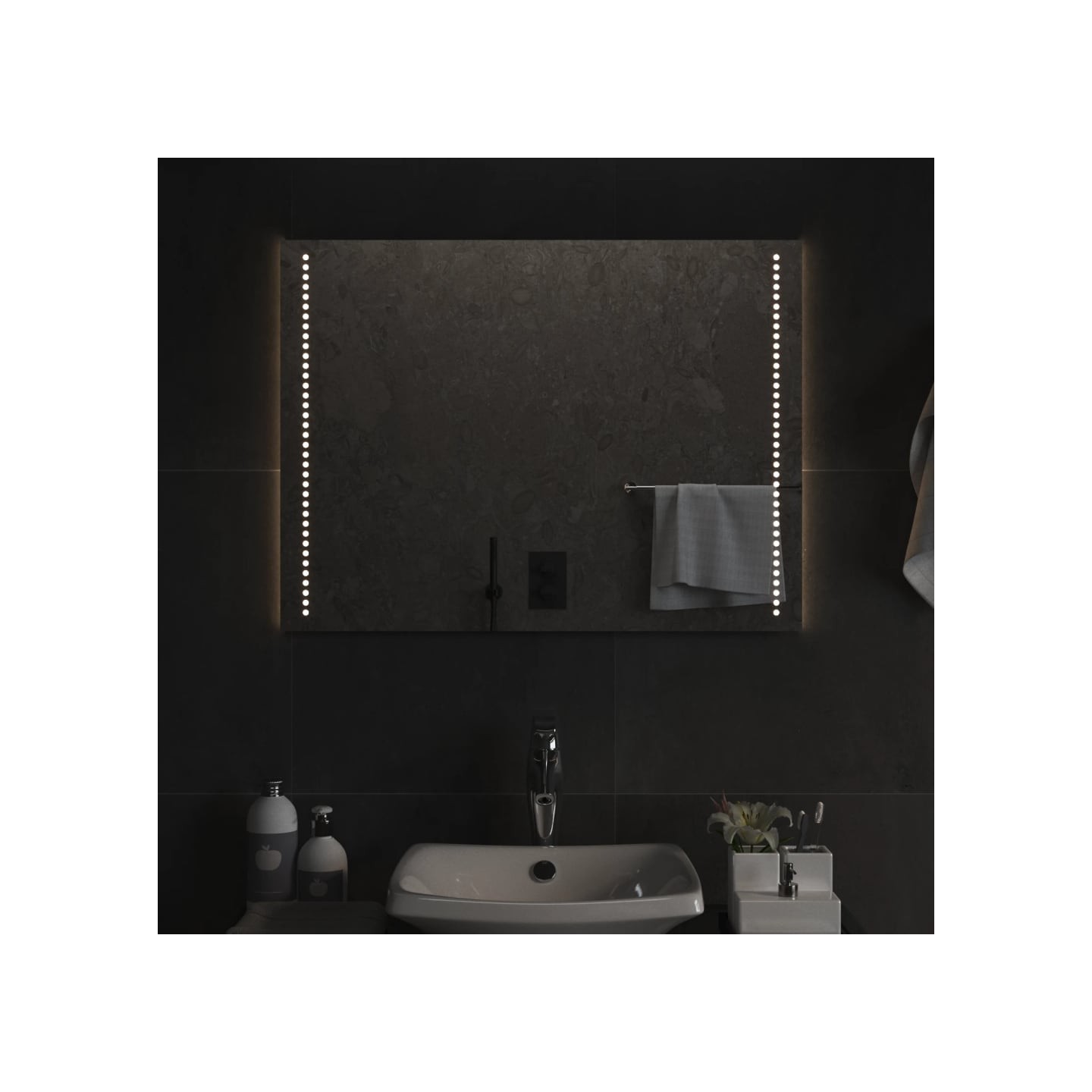Miroir de salle de bain à LED 60x80 cm
