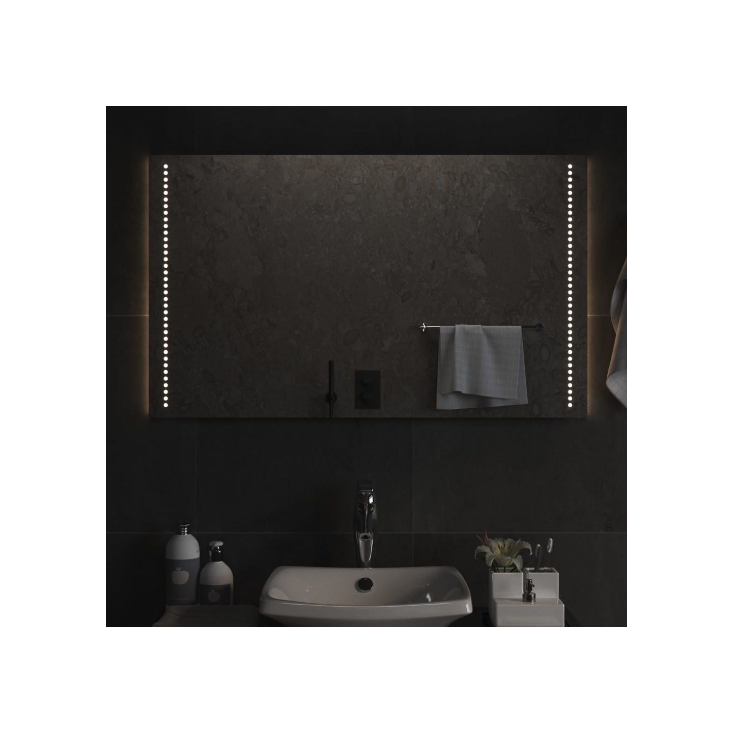 Miroir de salle de bain à LED 60x100 cm