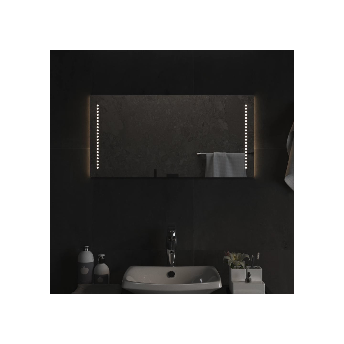 Miroir de salle de bain à LED 40x80 cm