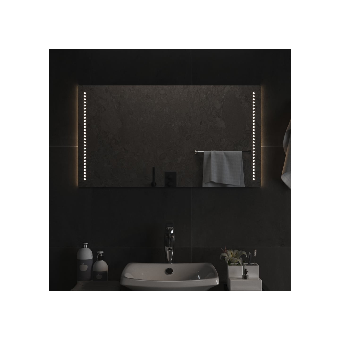 Miroir de salle de bain à LED 50x90 cm