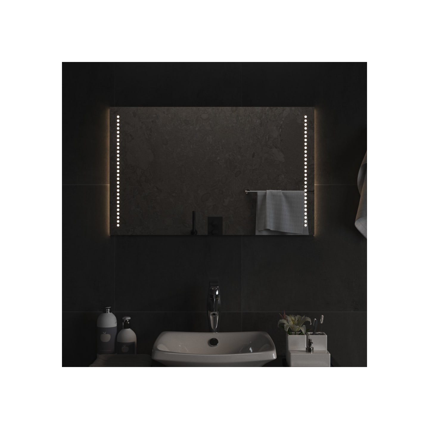 Miroir de salle de bain à LED 50x80 cm