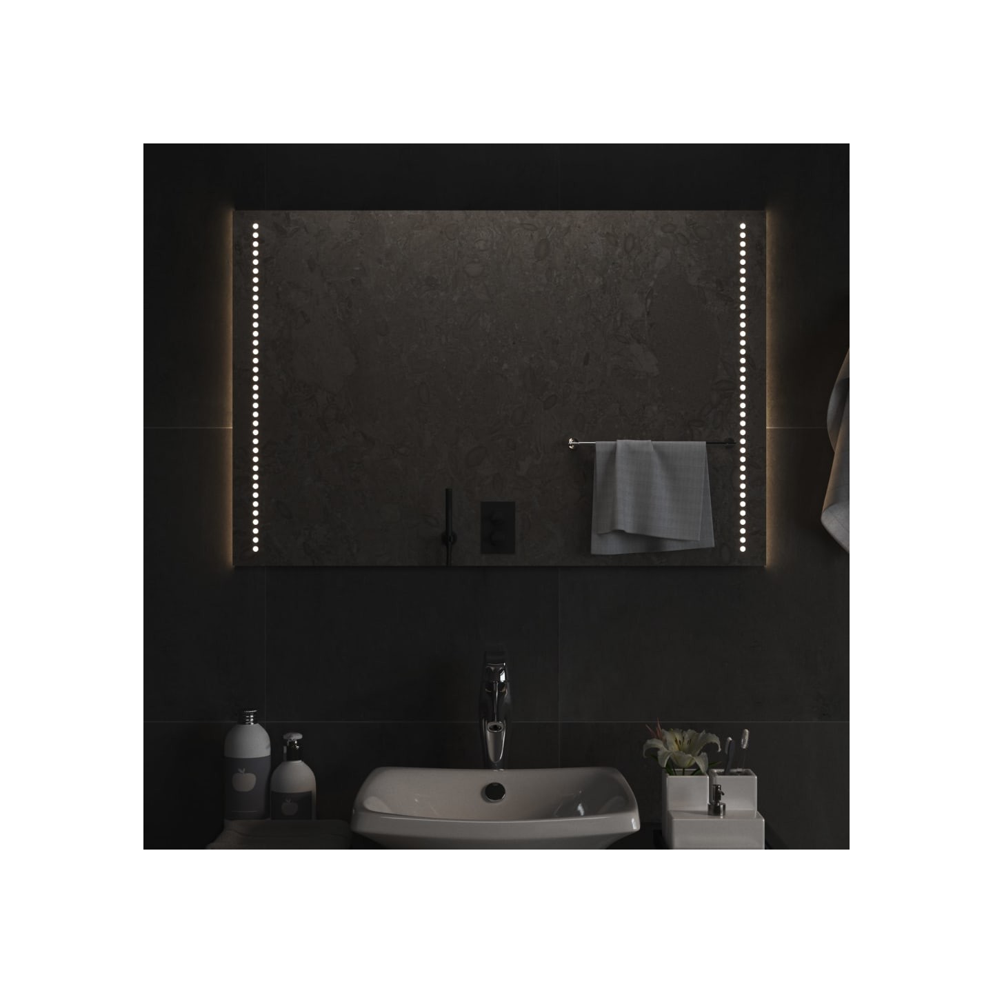 Miroir de salle de bain à LED 60x90 cm
