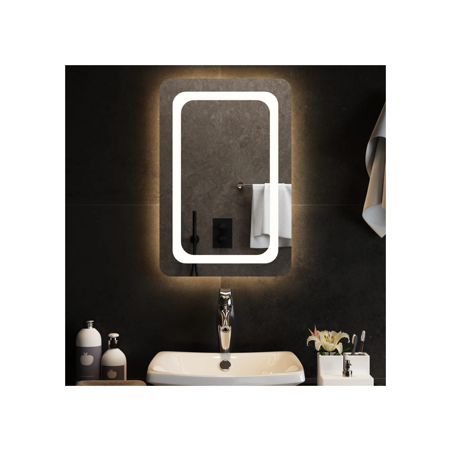 Miroir de salle de bain à LED 40x60 cm
