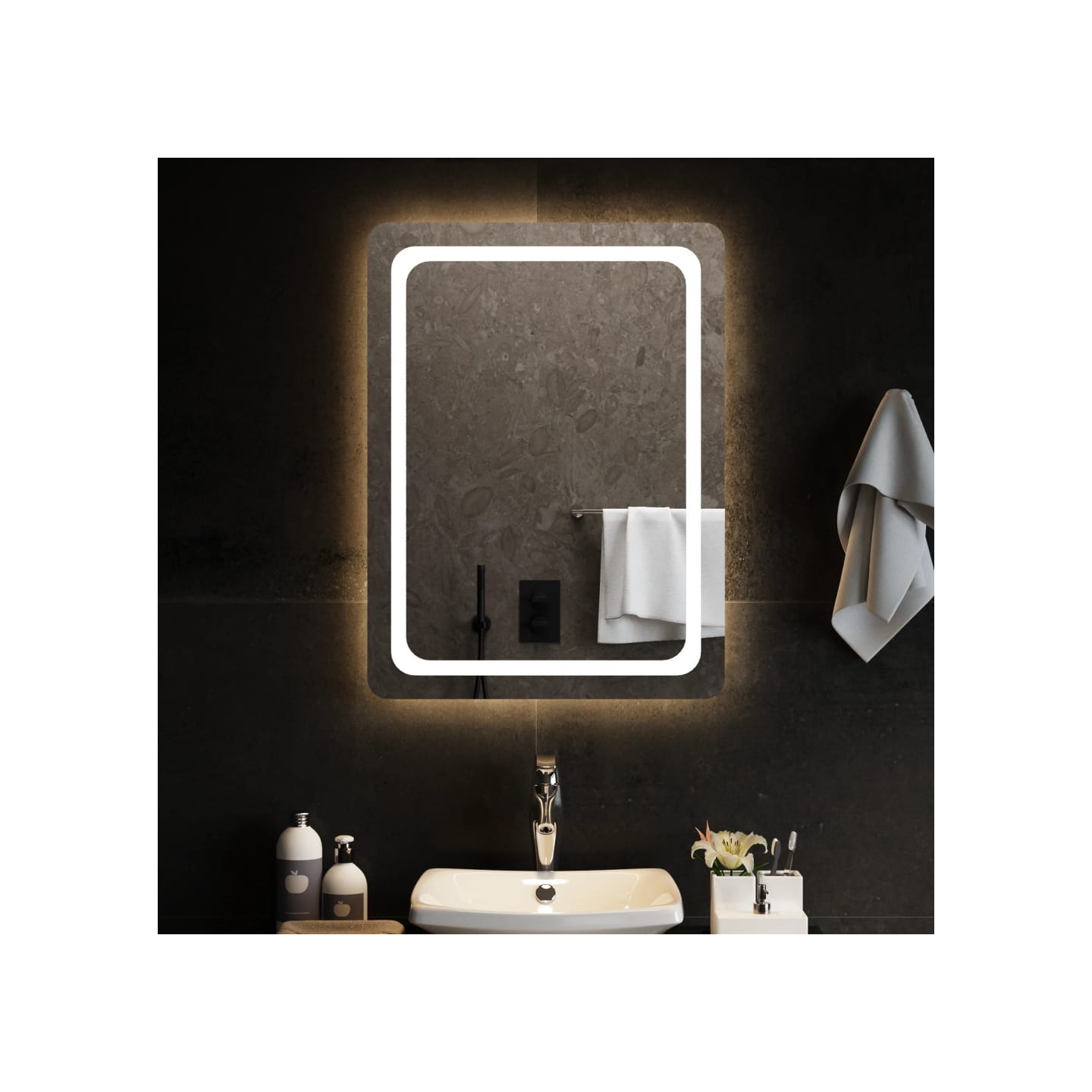 Miroir de salle de bain à LED 60x80 cm