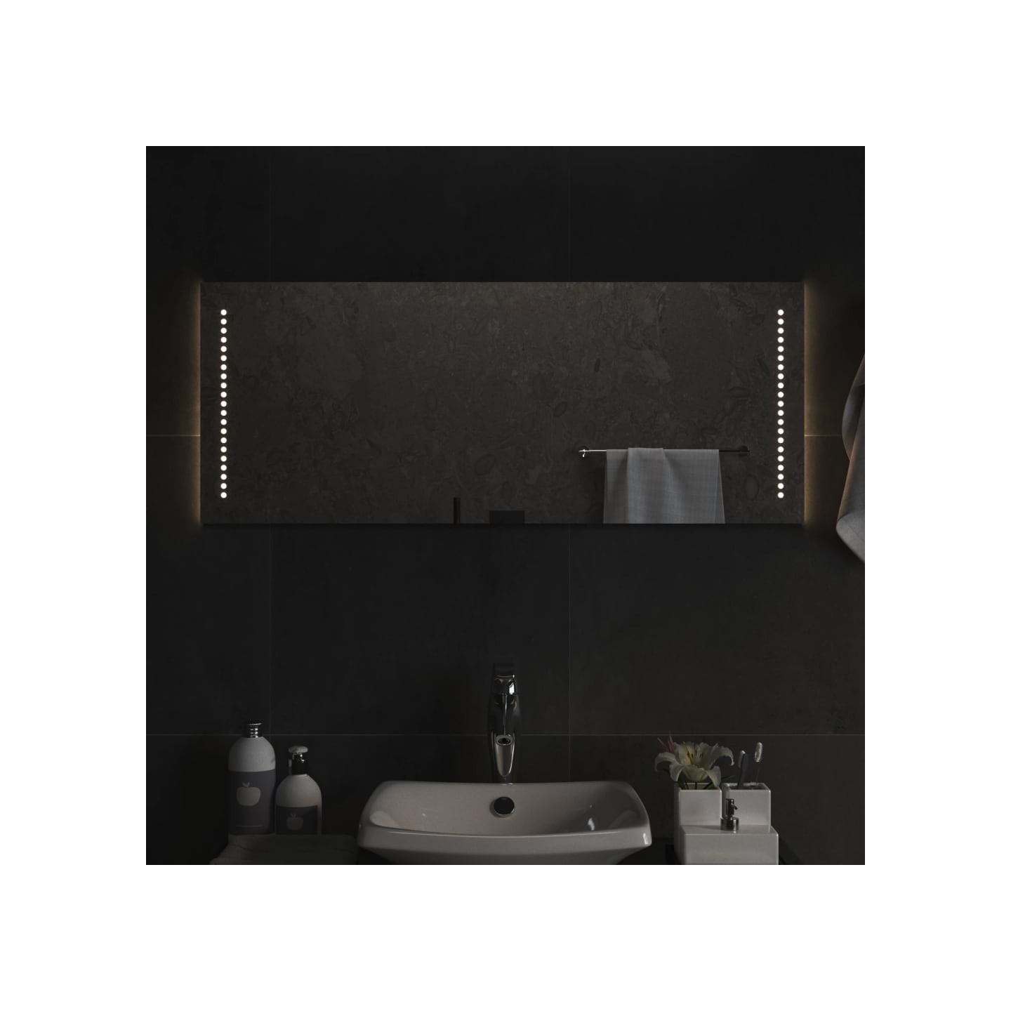 Miroir de salle de bain à LED 40x100 cm