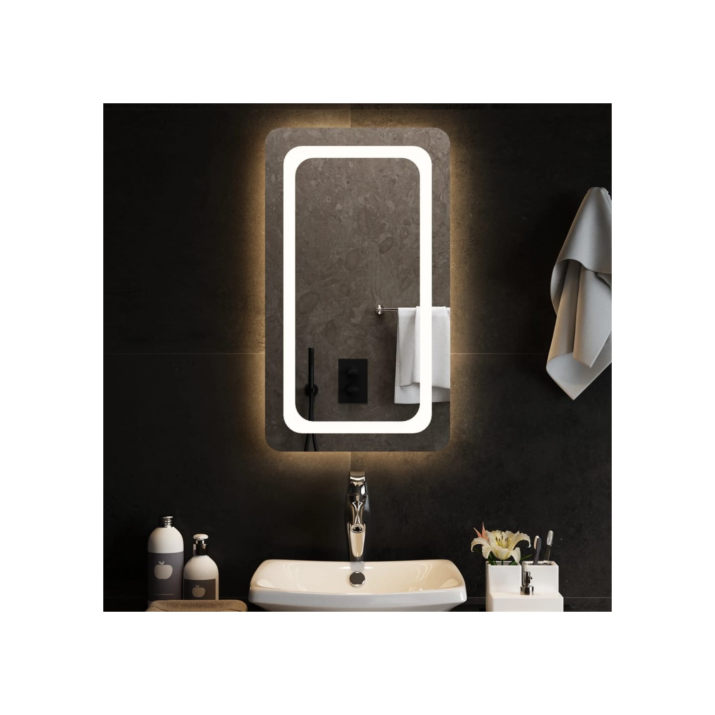 Miroir de salle de bain à LED 40x70 cm