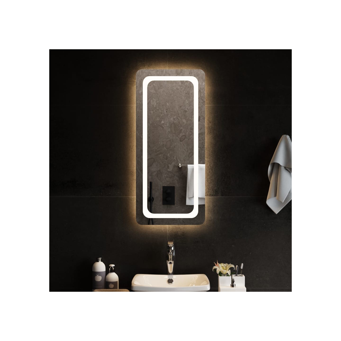 Miroir de salle de bain à LED 40x90 cm