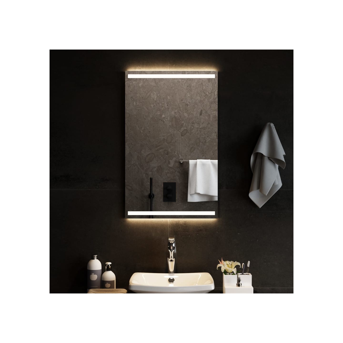 Miroir de salle de bain à LED 50x80 cm