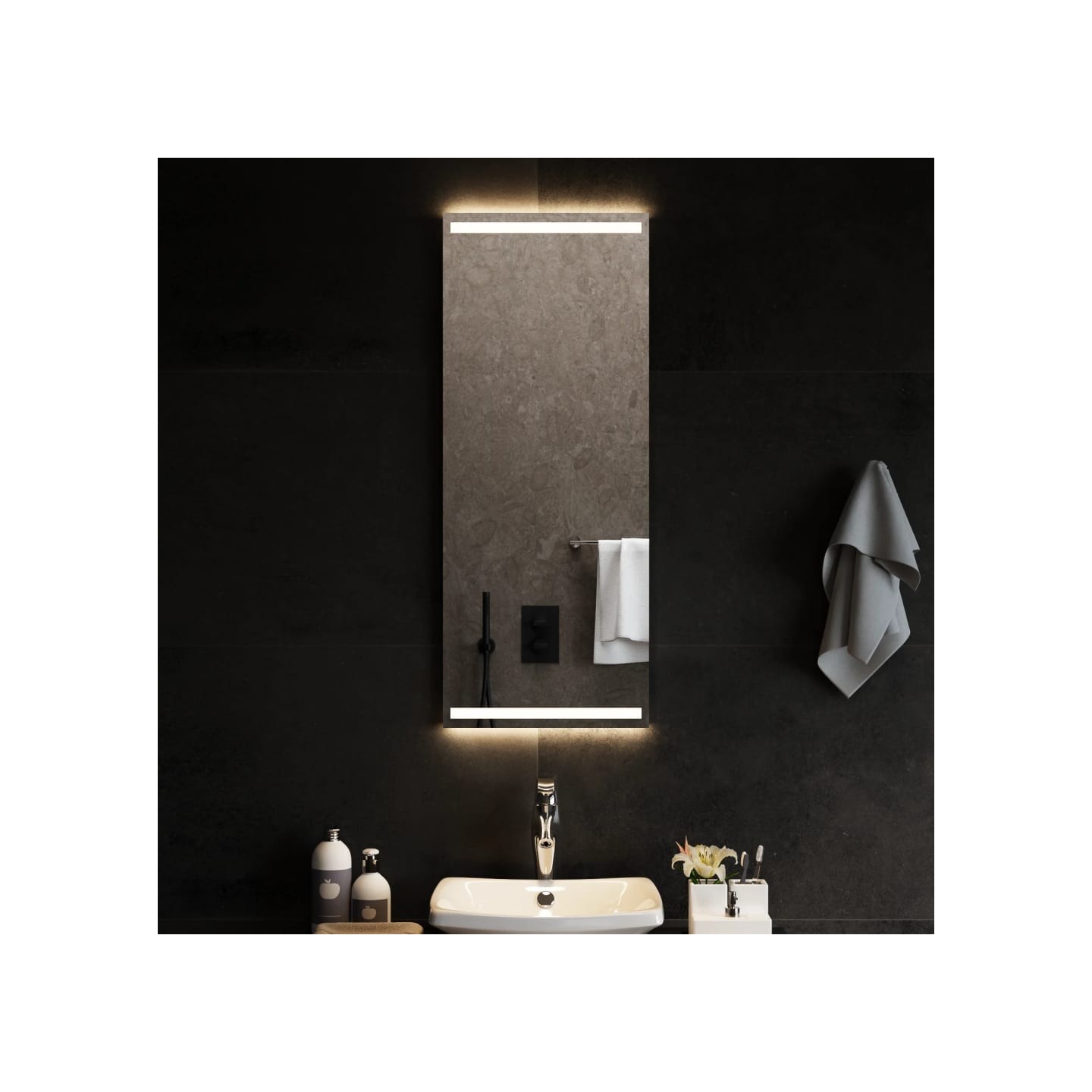 Miroir de salle de bain à LED 40x100 cm