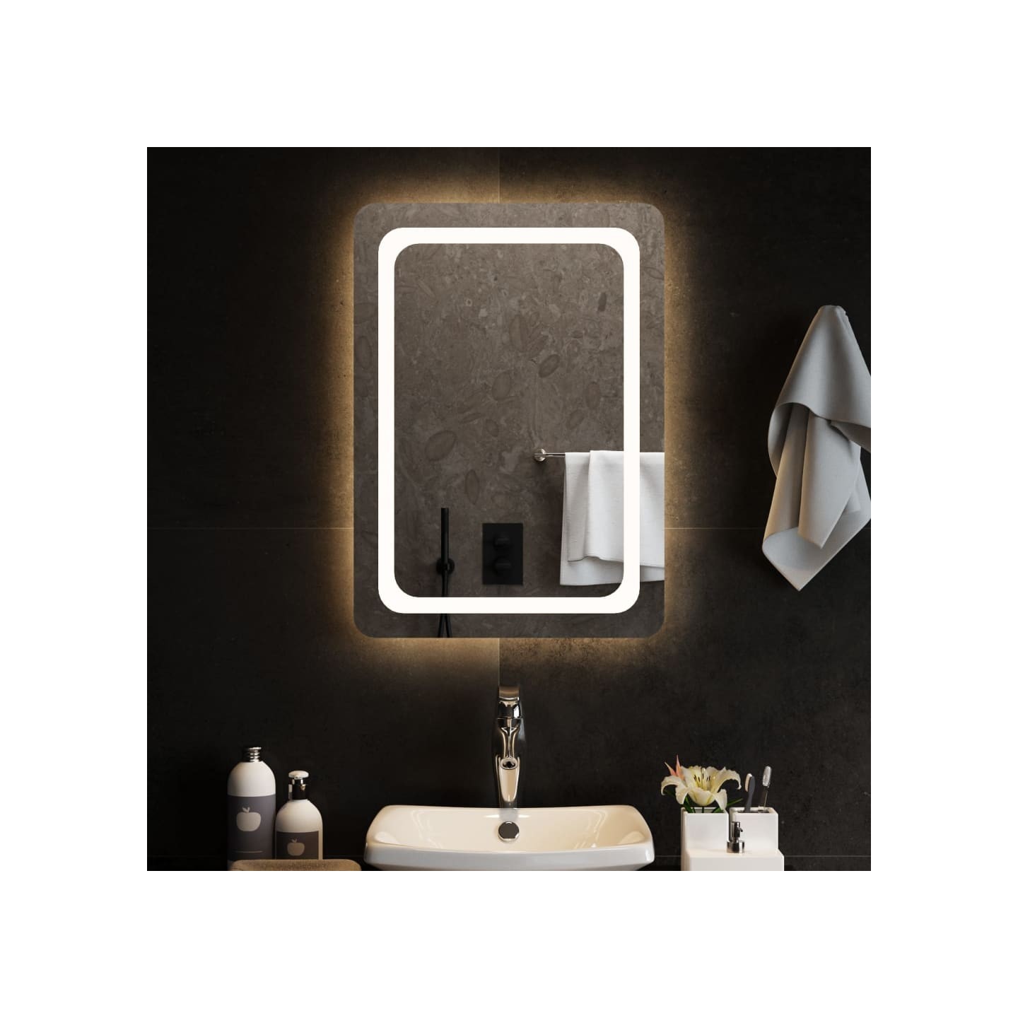 Miroir de salle de bain à LED 50x70 cm