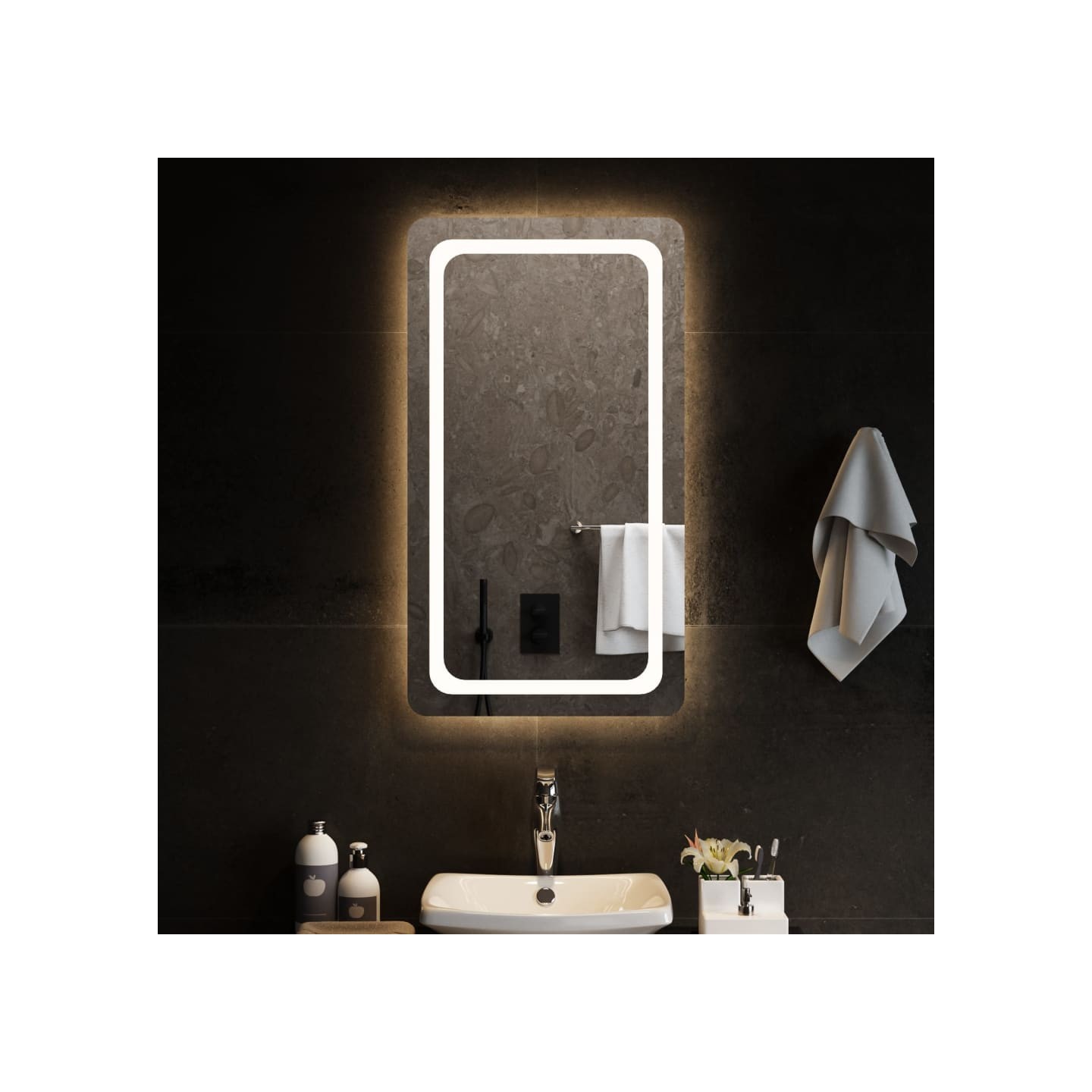 Miroir de salle de bain à LED 50x90 cm