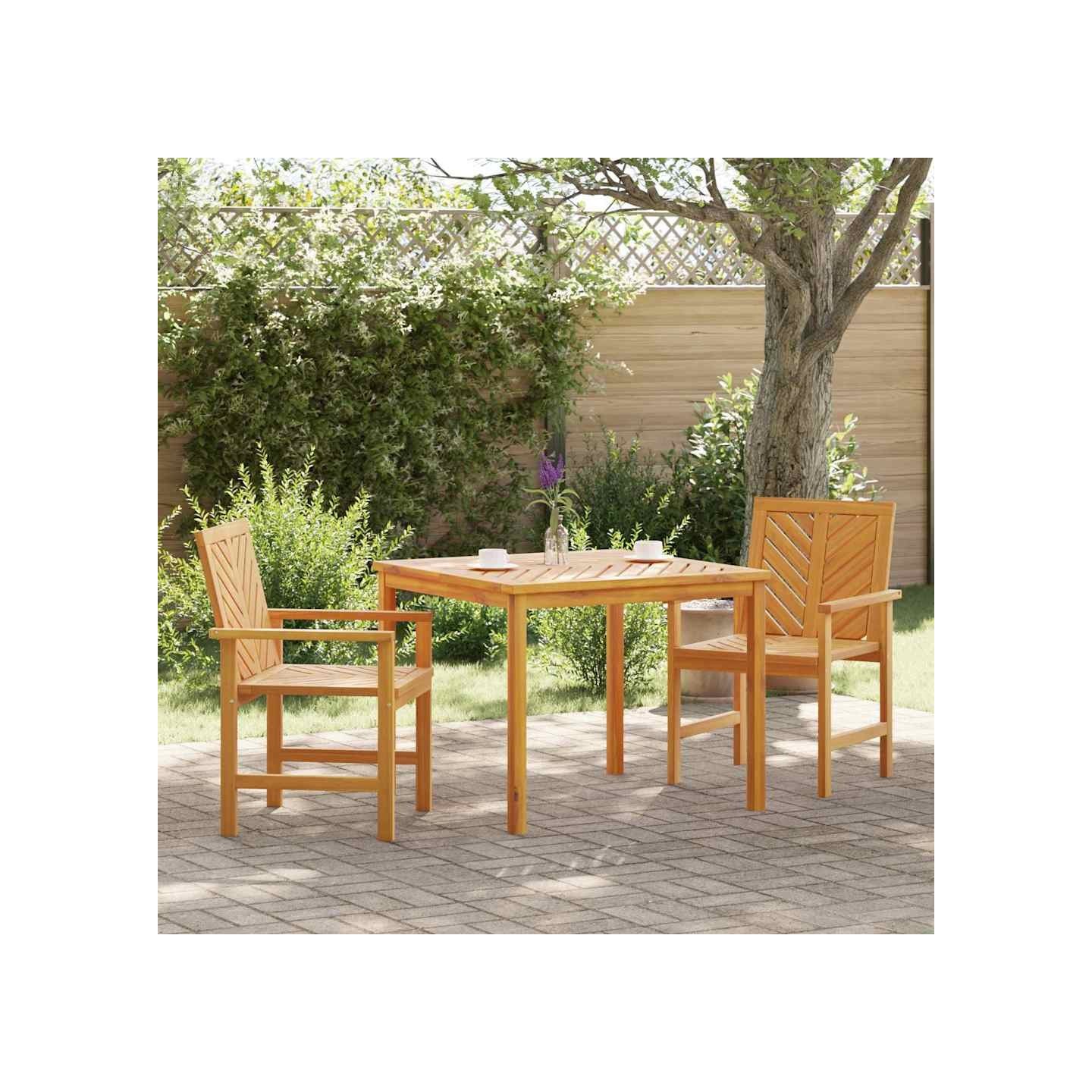 Ensemble de salle à manger pour jardin 3 pc Marron