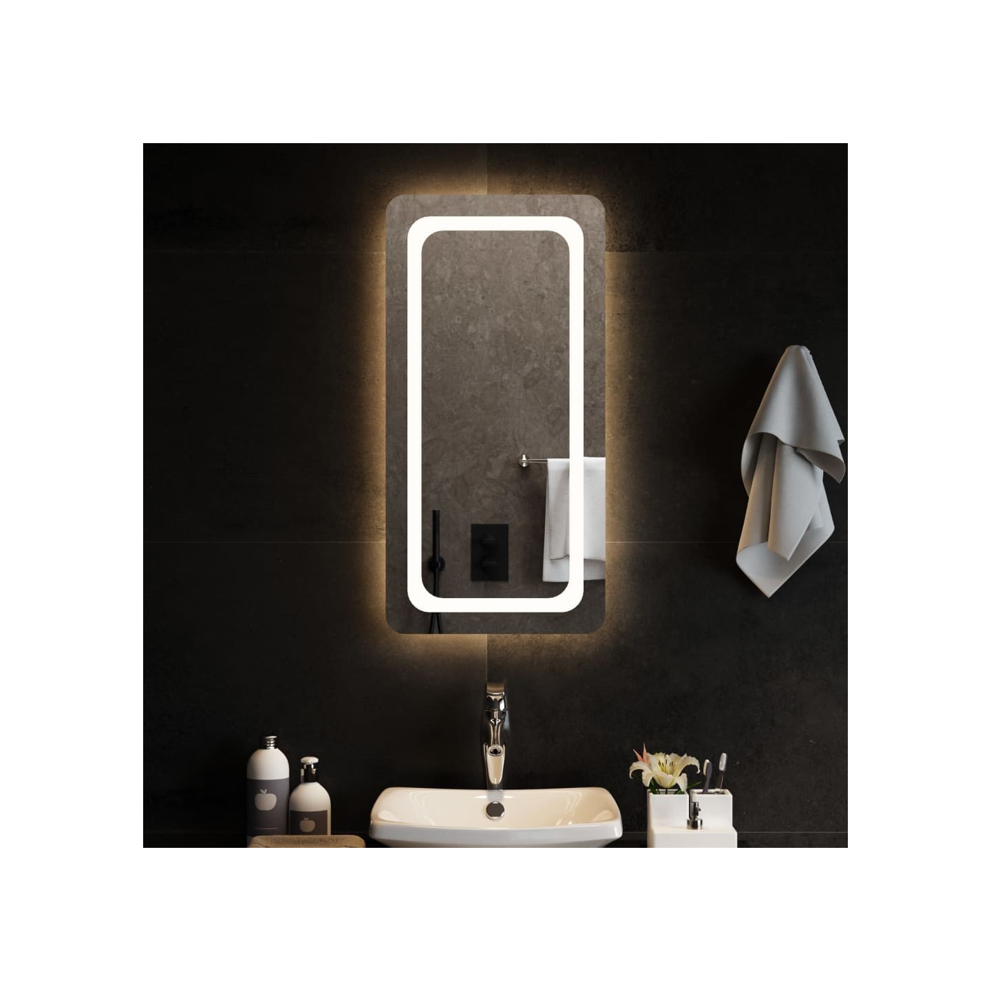 Miroir de salle de bain à LED 40x80 cm