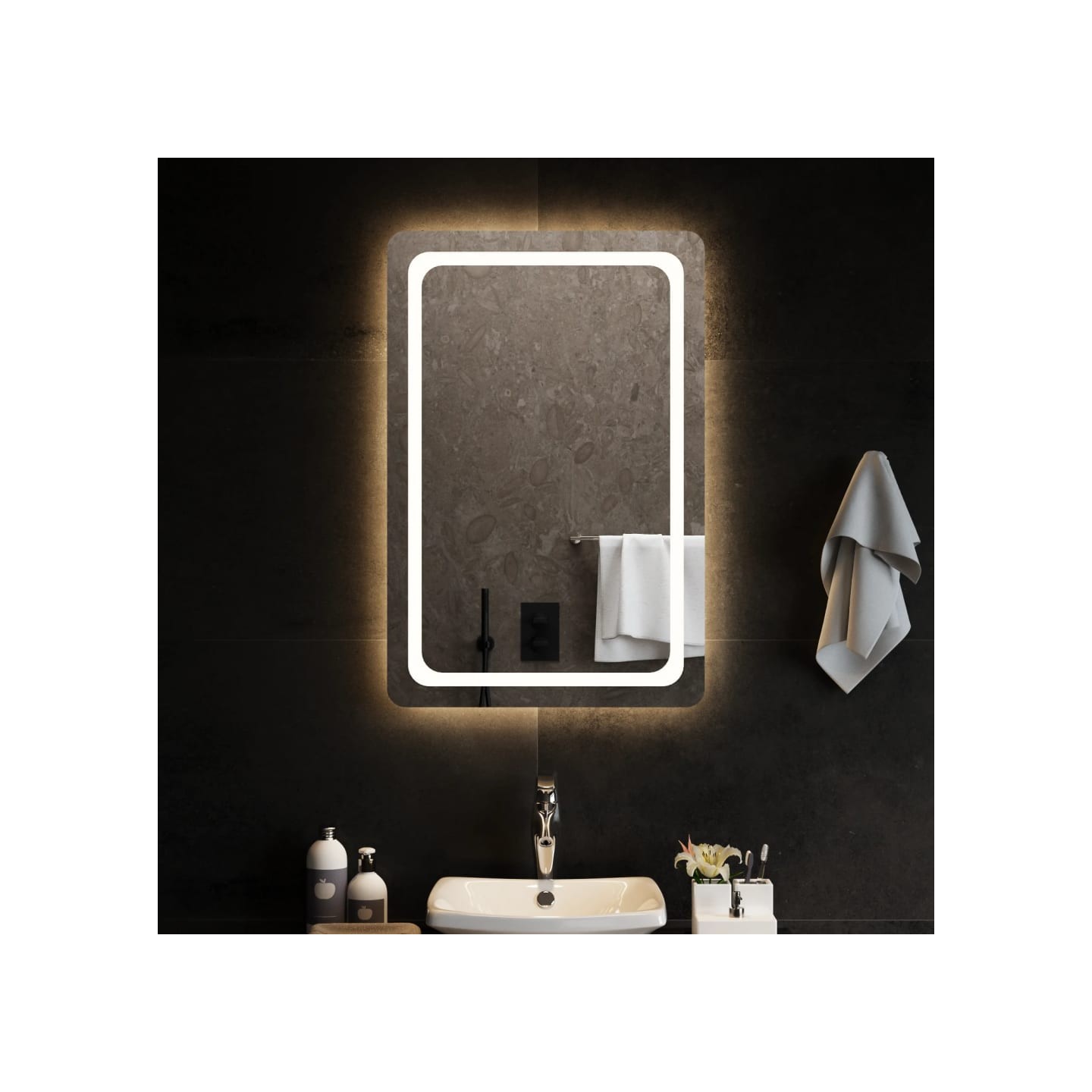 Miroir de salle de bain à LED 60x90 cm