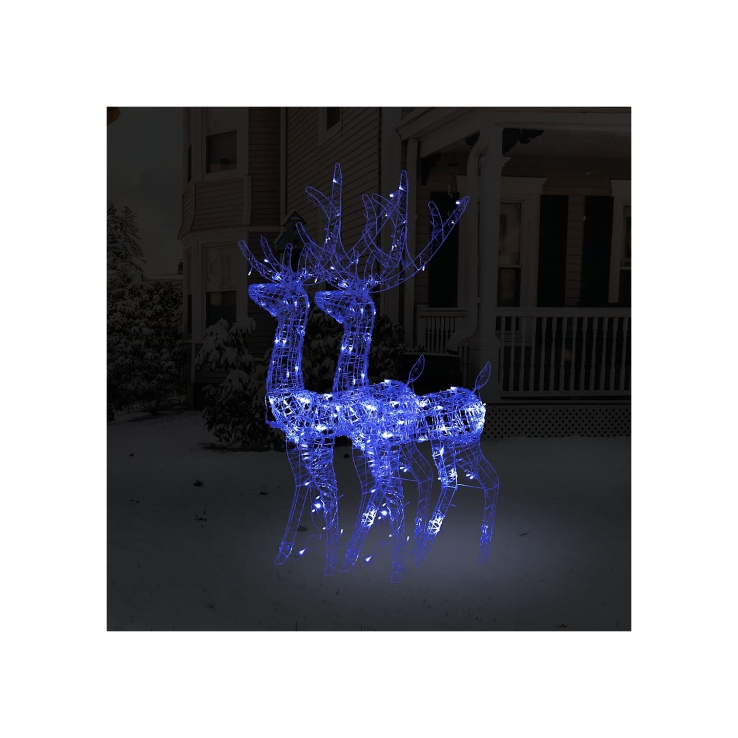 Décorations de Noël de renne Acrylique 2 pcs 128 cm Bleu