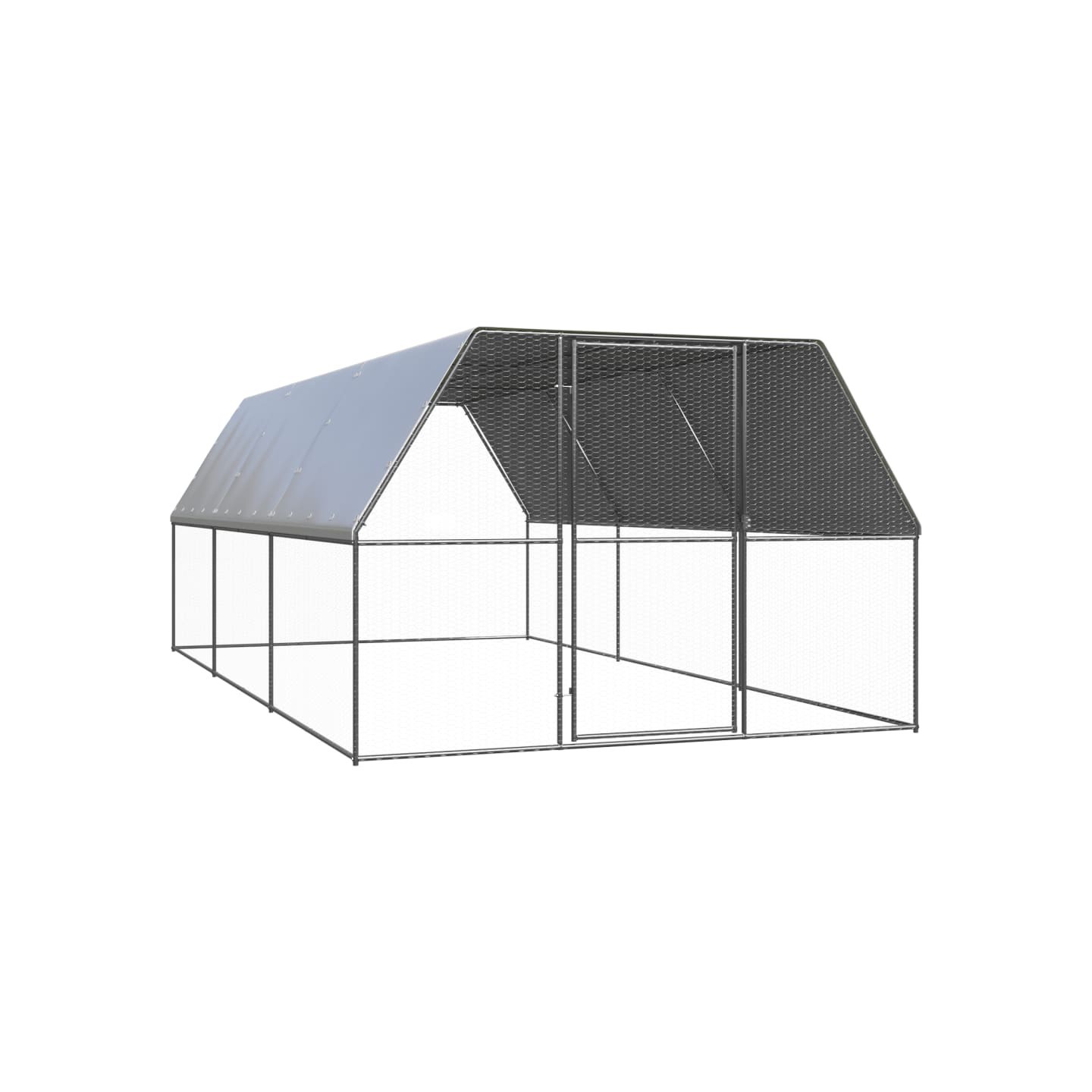 Poulailler d'extérieur 3x6x2 m Acier galvanisé