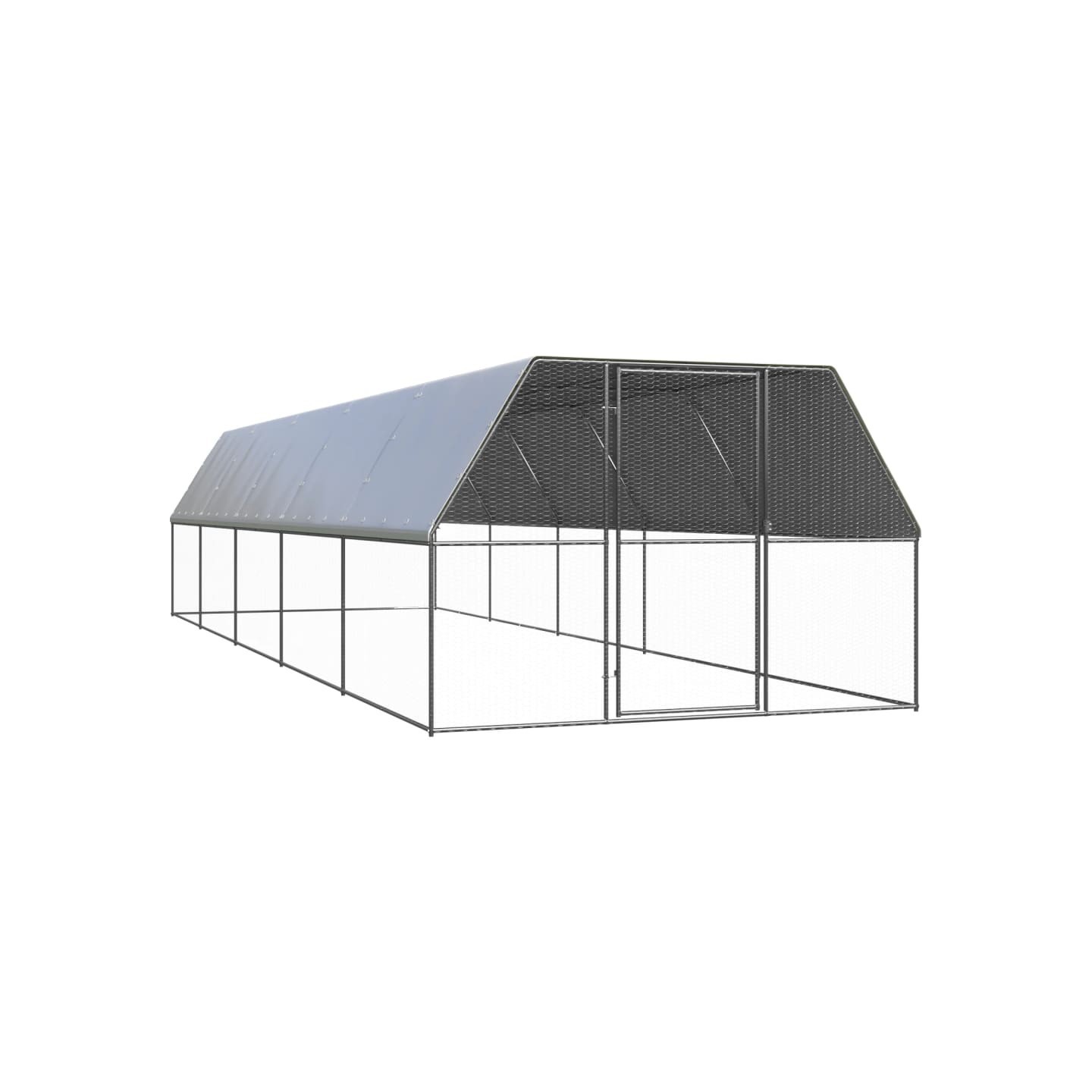 Poulailler d'extérieur 3x10x2 m Acier galvanisé