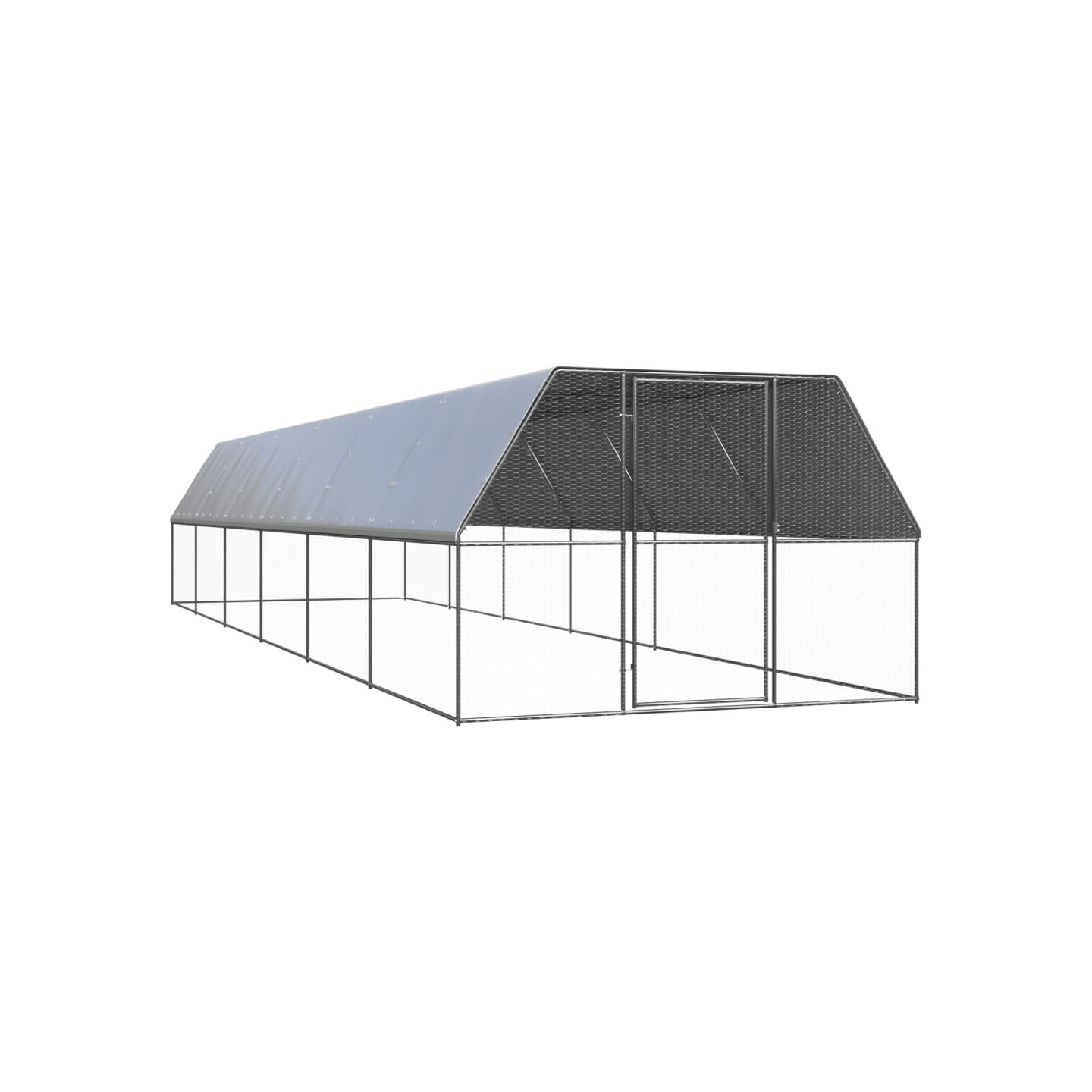 Poulailler d'extérieur 3x12x2 m Acier galvanisé