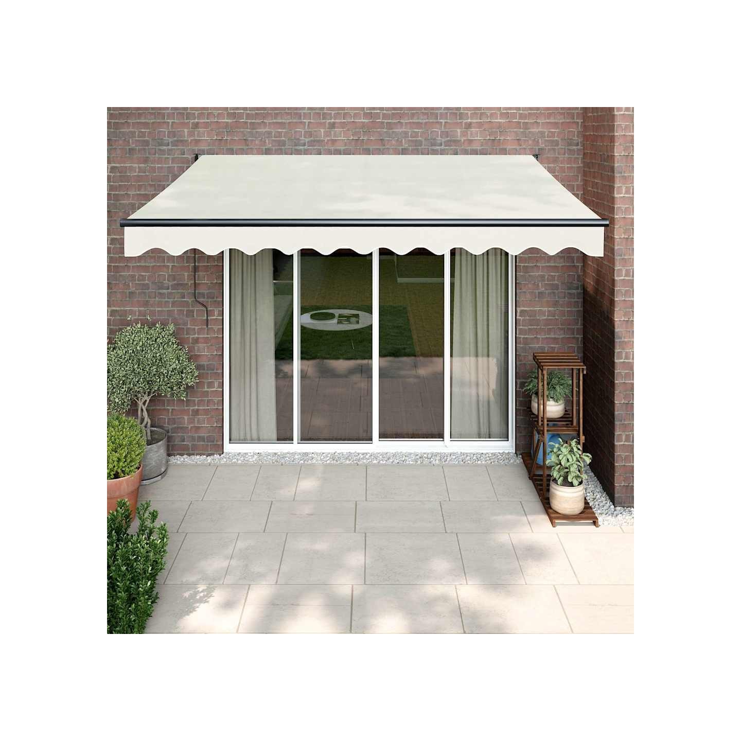Auvent rétractable automatique crème 3x2,5 m