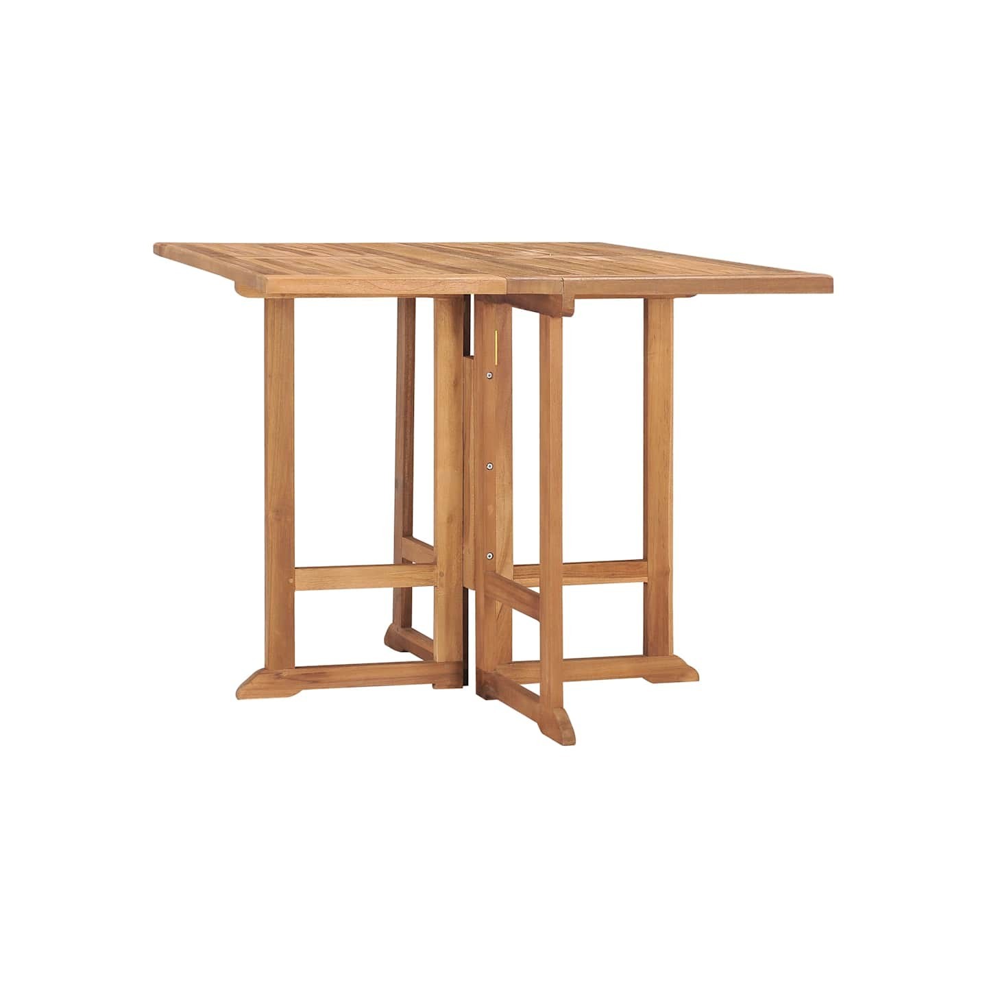 Table à dîner pliable de jardin Ø90x75 cm Bois de teck solide