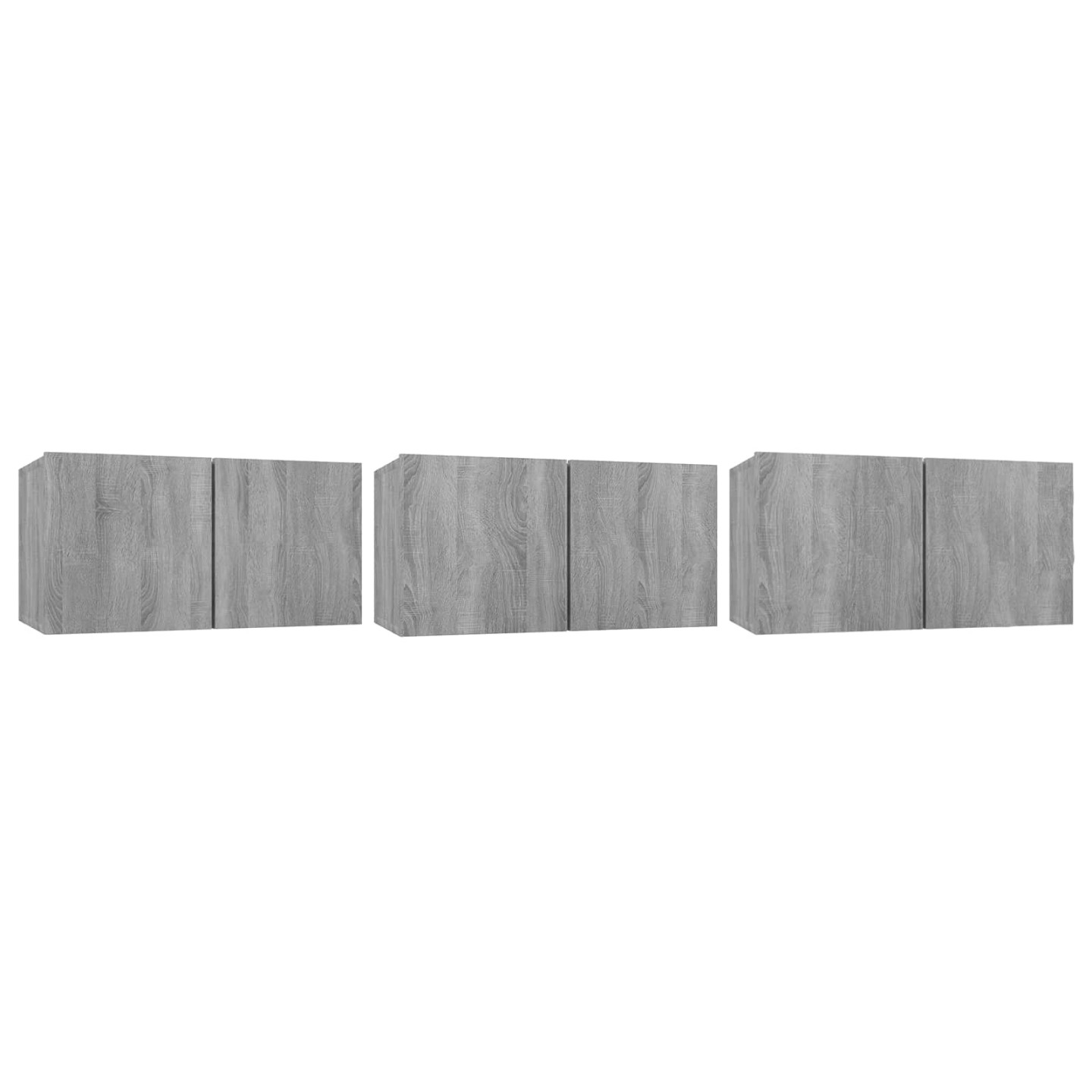 Meubles TV suspendus Sonoma gris 3 pcs Bois d'ingénierie