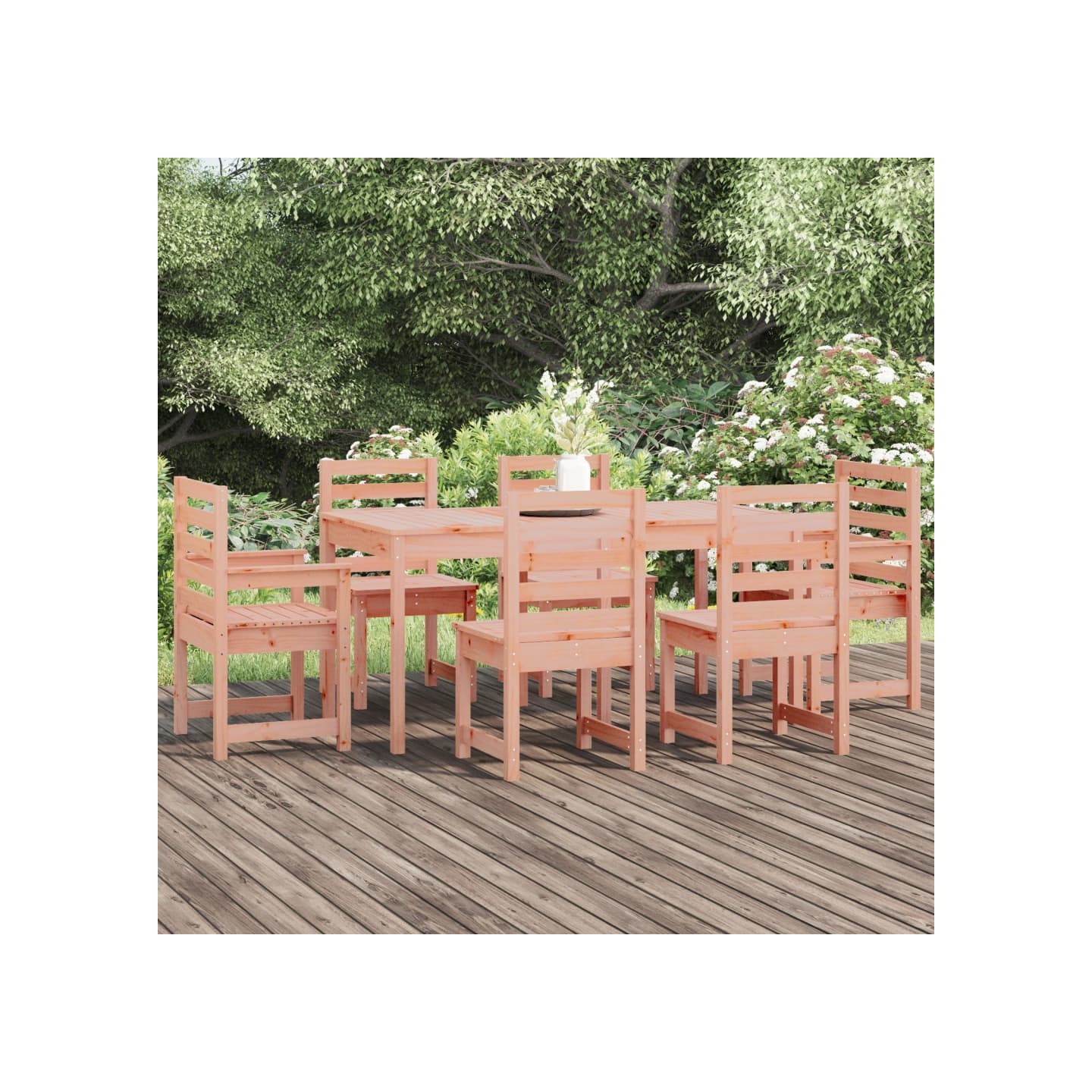 Ensemble à manger de jardin 7 pcs bois massif Douglas