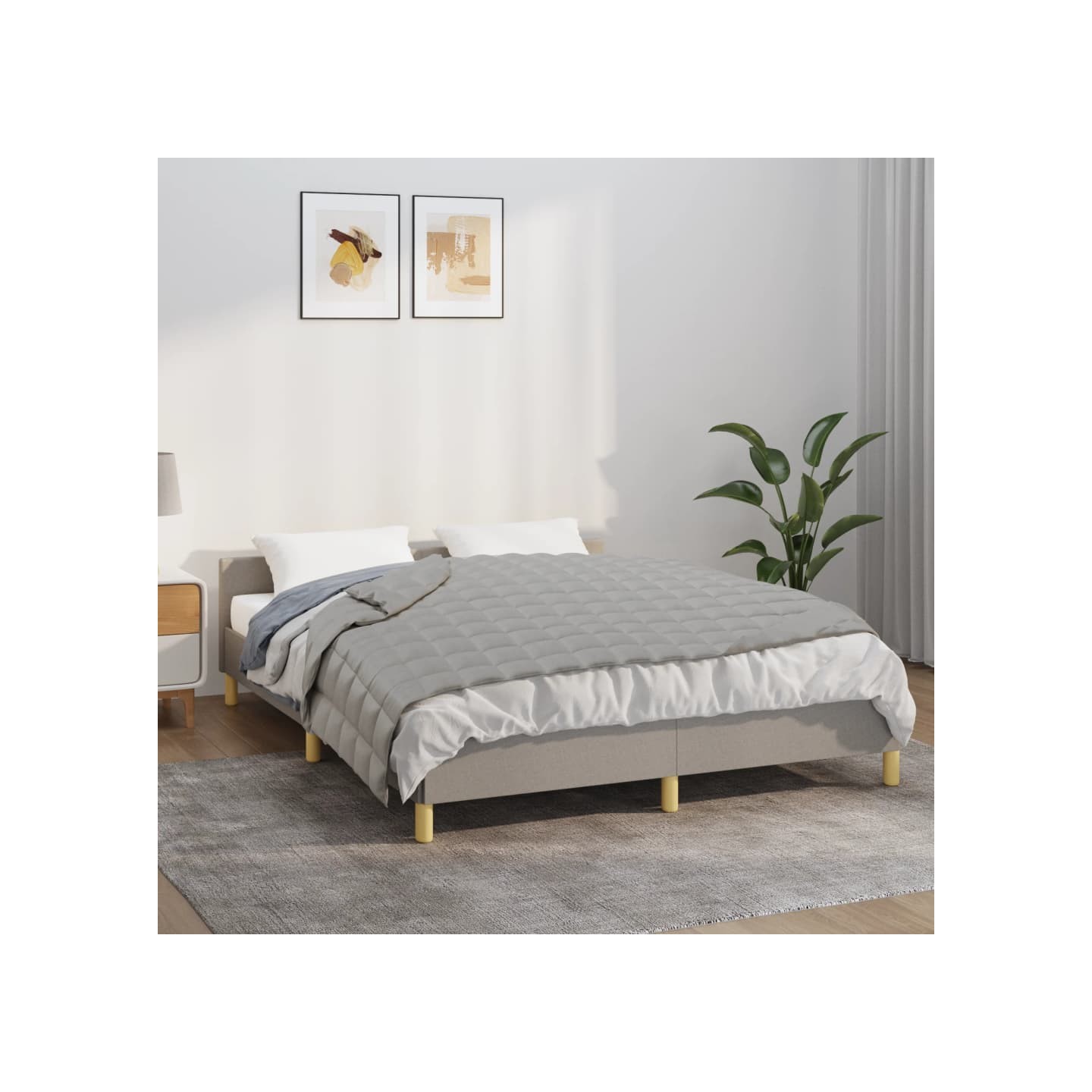 Couverture lestée Gris 135x200 cm 10 kg Tissu
