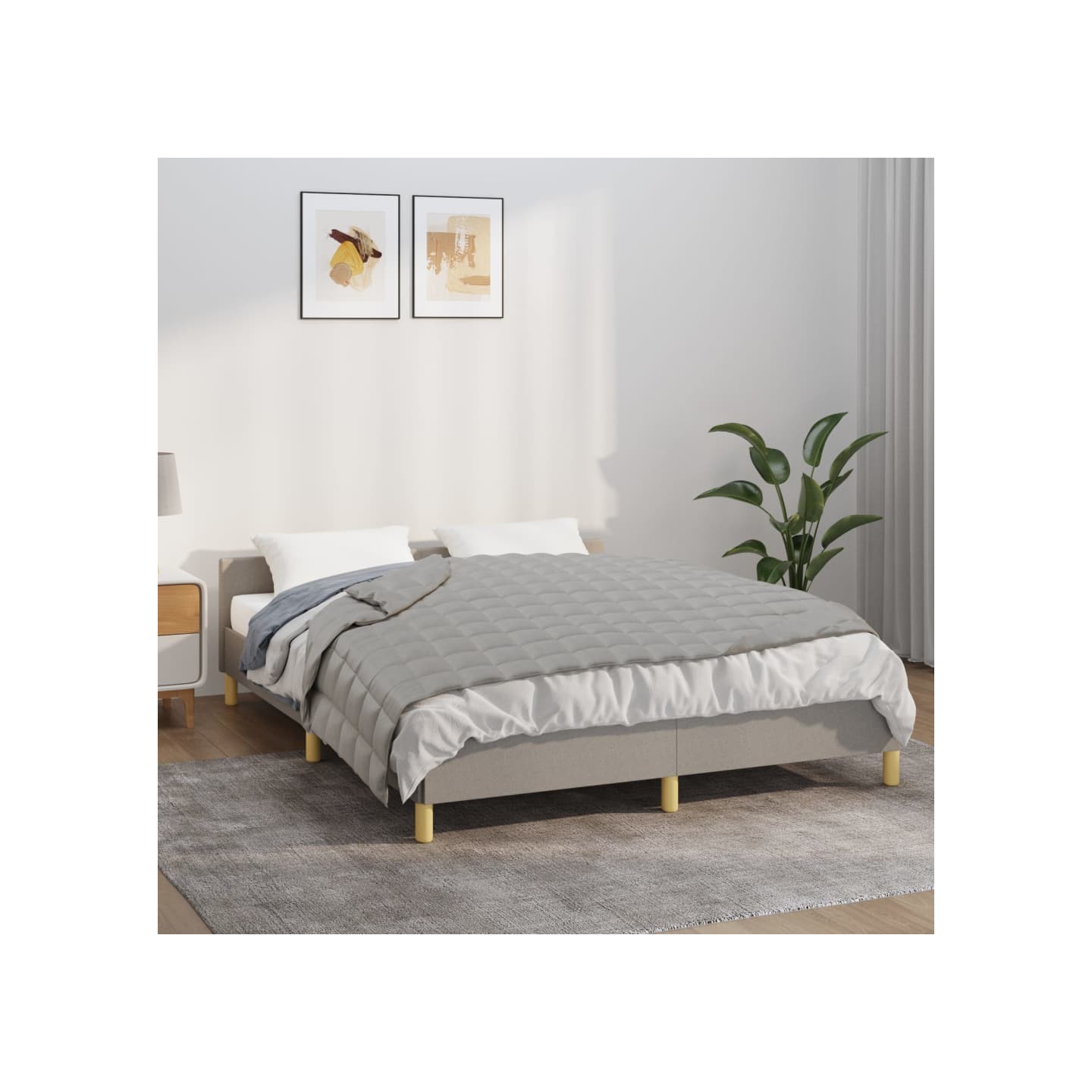 Couverture lestée Gris 140x200 cm 6 kg Tissu