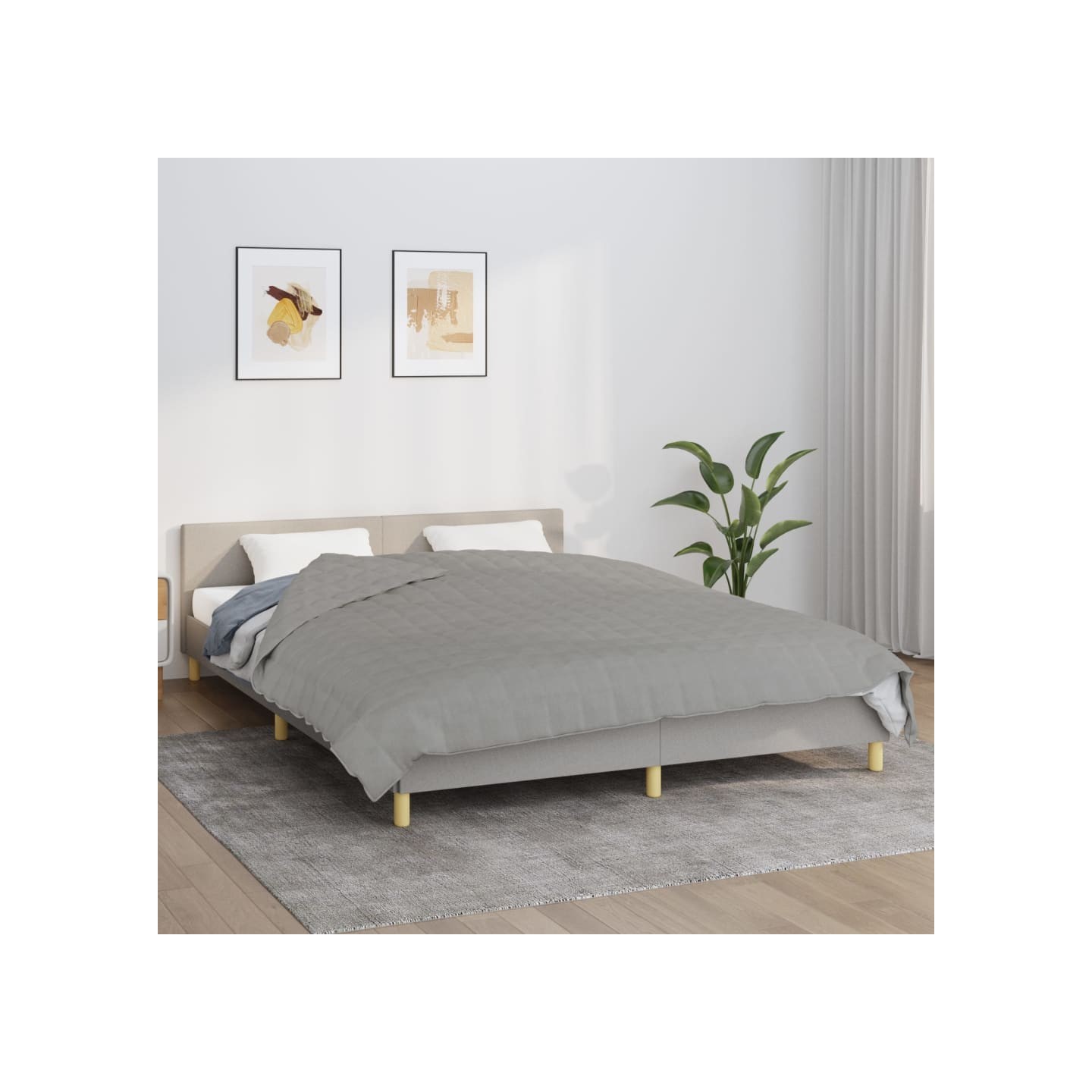 Couverture lestée Gris 220x240 cm 11 kg Tissu