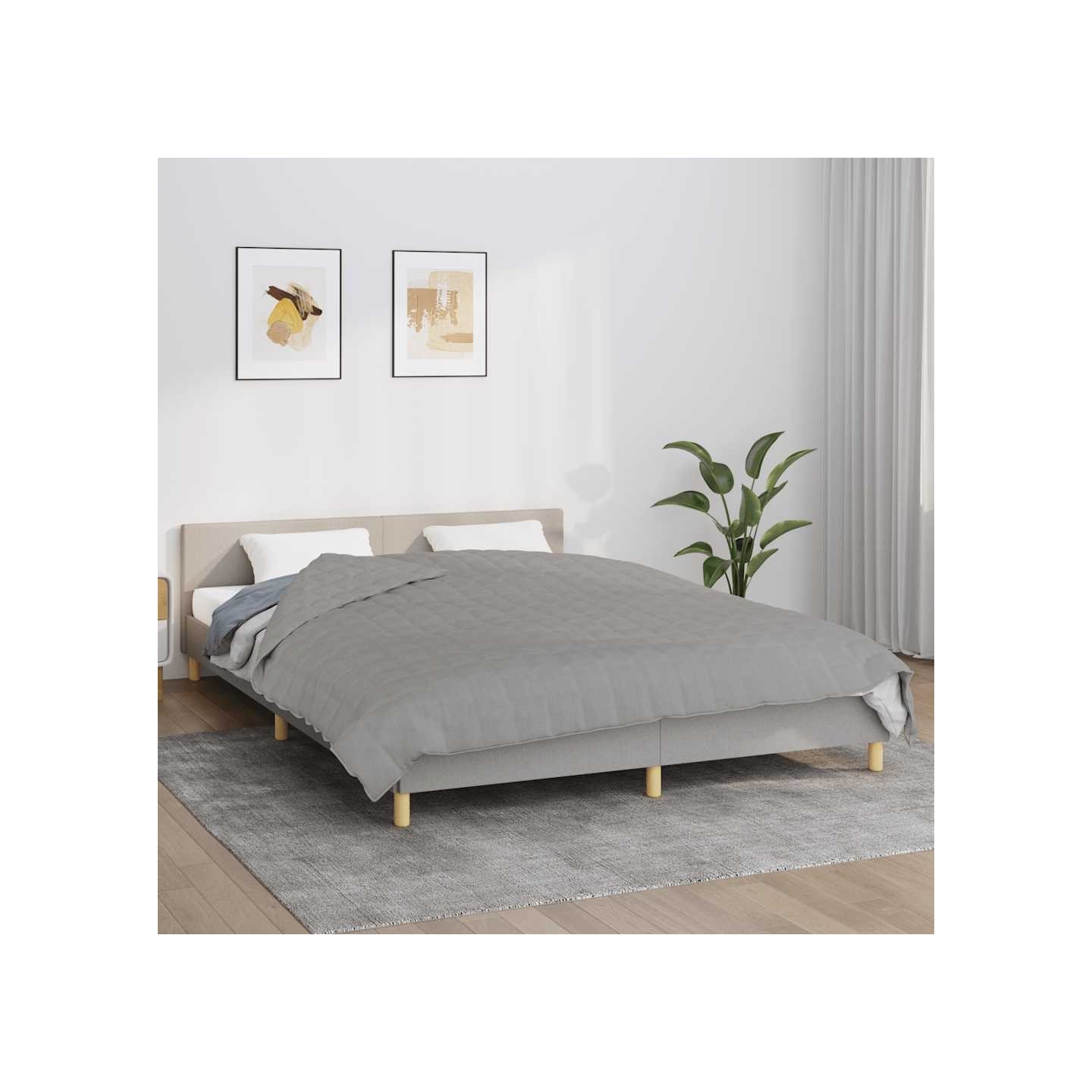 Couverture lestée Gris 200x220 cm 13 kg Tissu