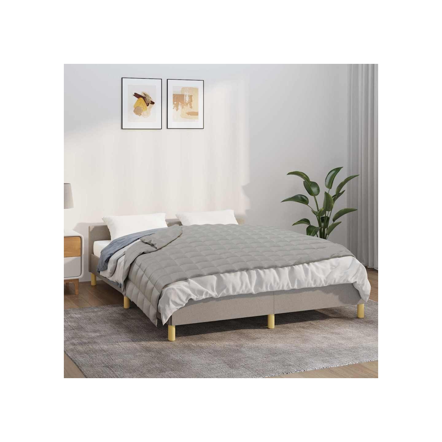 Couverture lestée Gris 140x200 cm 10 kg Tissu