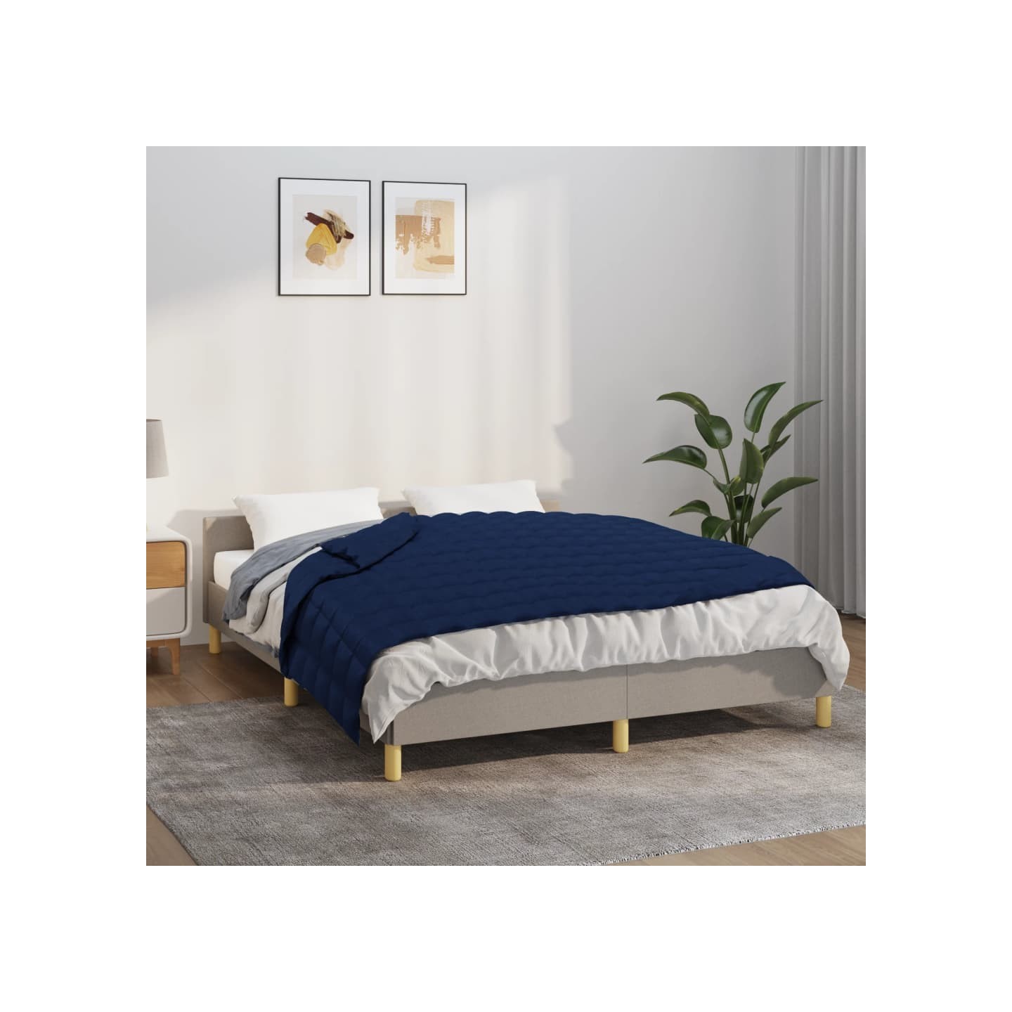 Couverture lestée Bleu 140x200 cm 10 kg Tissu
