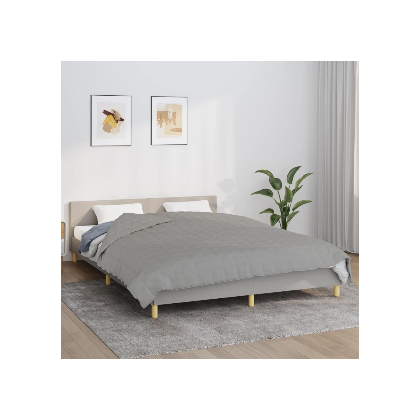Couverture lestée Gris 200x220 cm 9 kg Tissu