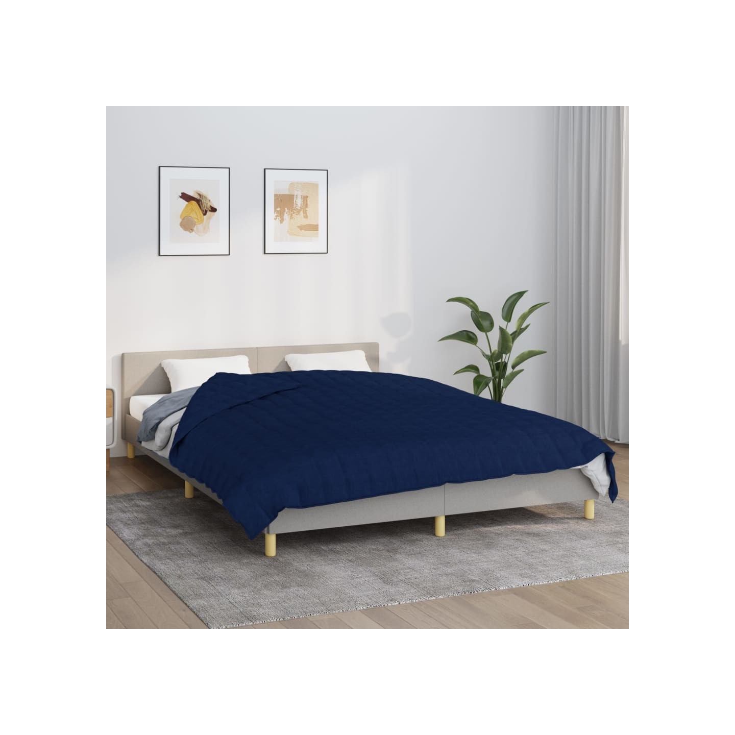 Couverture lestée Bleu 220x230 cm 15 kg Tissu