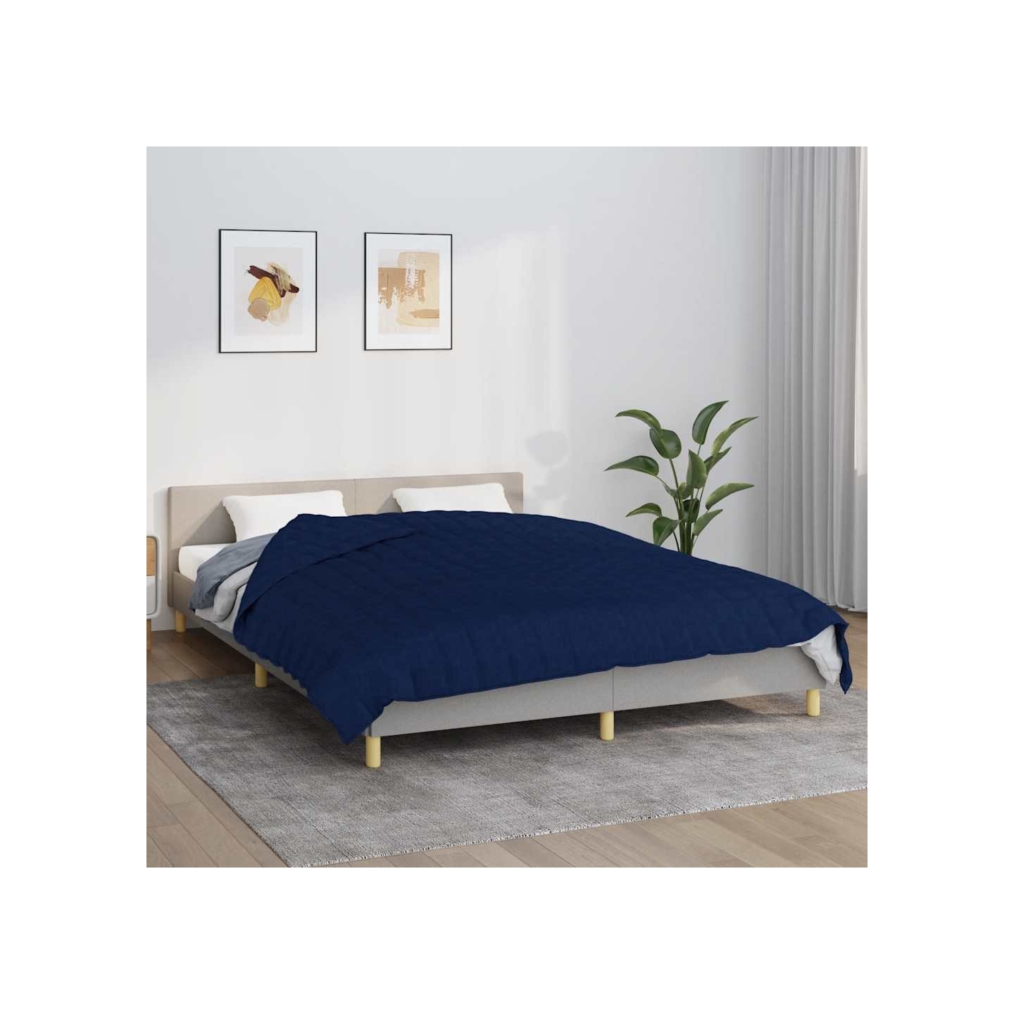 Couverture lestée Bleu 200x220 cm 9 kg Tissu