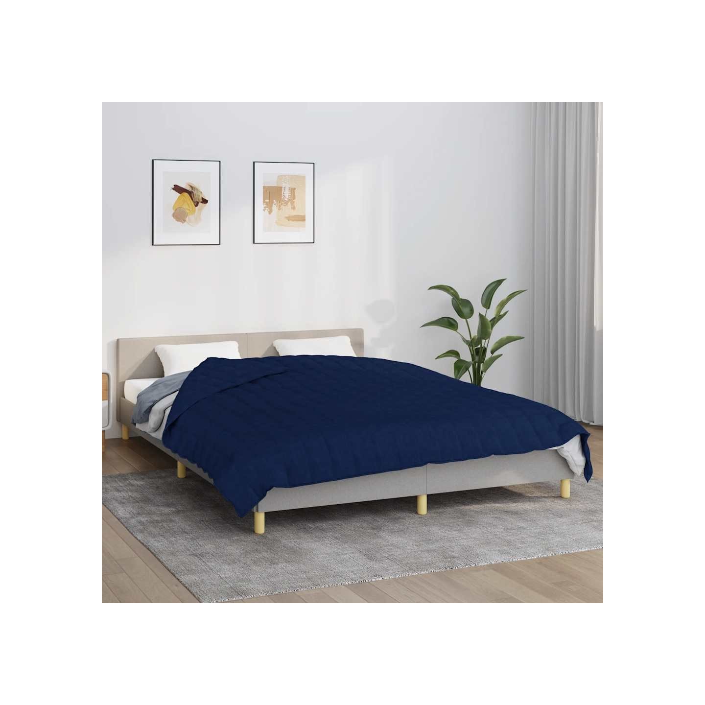 Couverture lestée Bleu 220x240 cm 11 kg Tissu