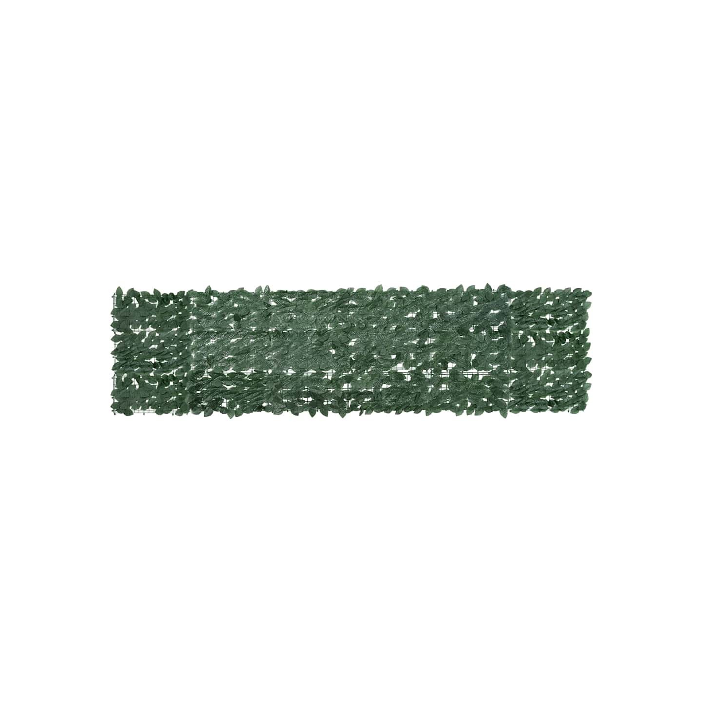 Écran de balcon avec feuilles vert foncé 300x75 cm