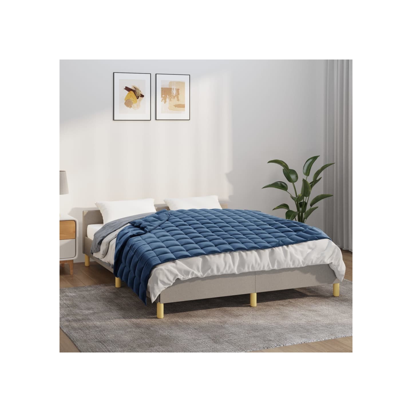 Couverture lestée Bleu 137x200 cm 10 kg Tissu