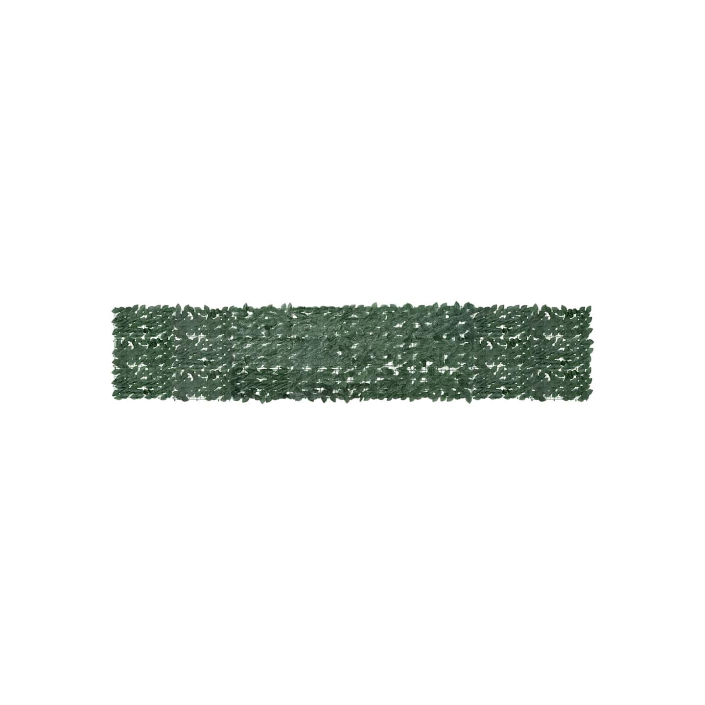 Écran de balcon avec feuilles vert foncé 400x75 cm