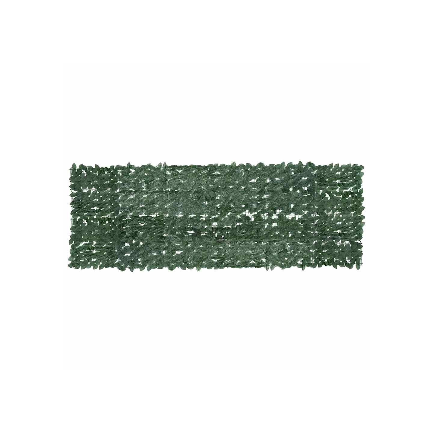 Écran de balcon avec feuilles vert foncé 300x100 cm