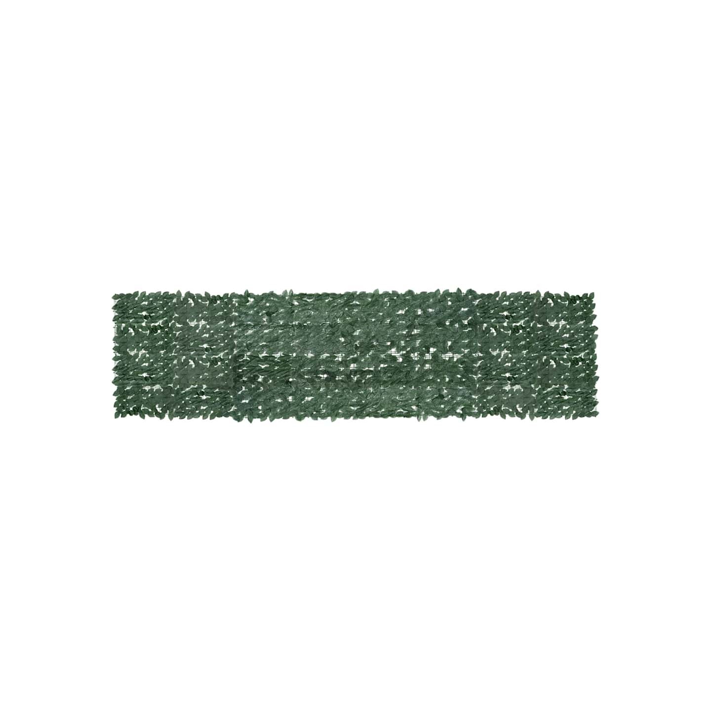 Écran de balcon avec feuilles vert foncé 400x100 cm