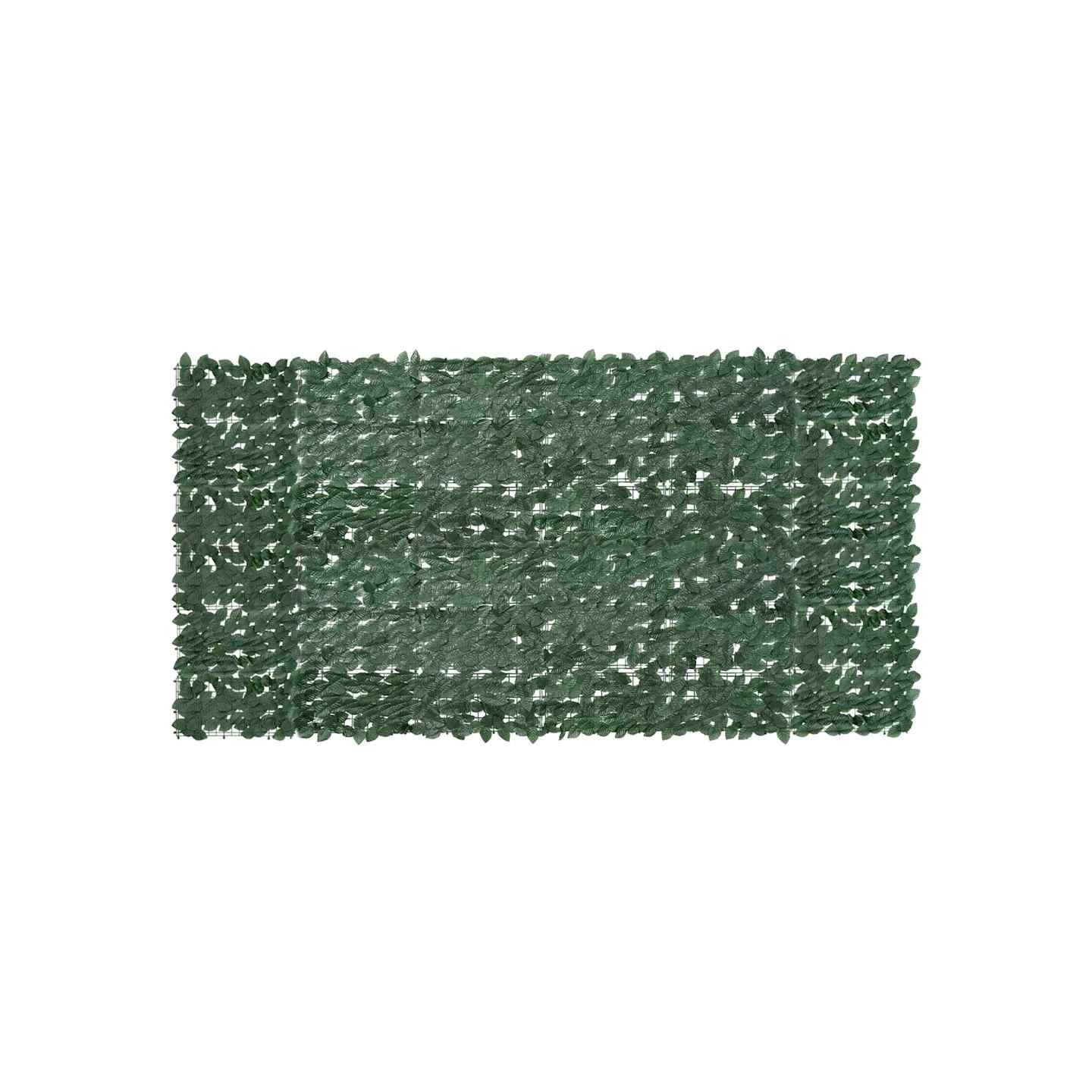 Écran de balcon avec feuilles vert foncé 300x150 cm
